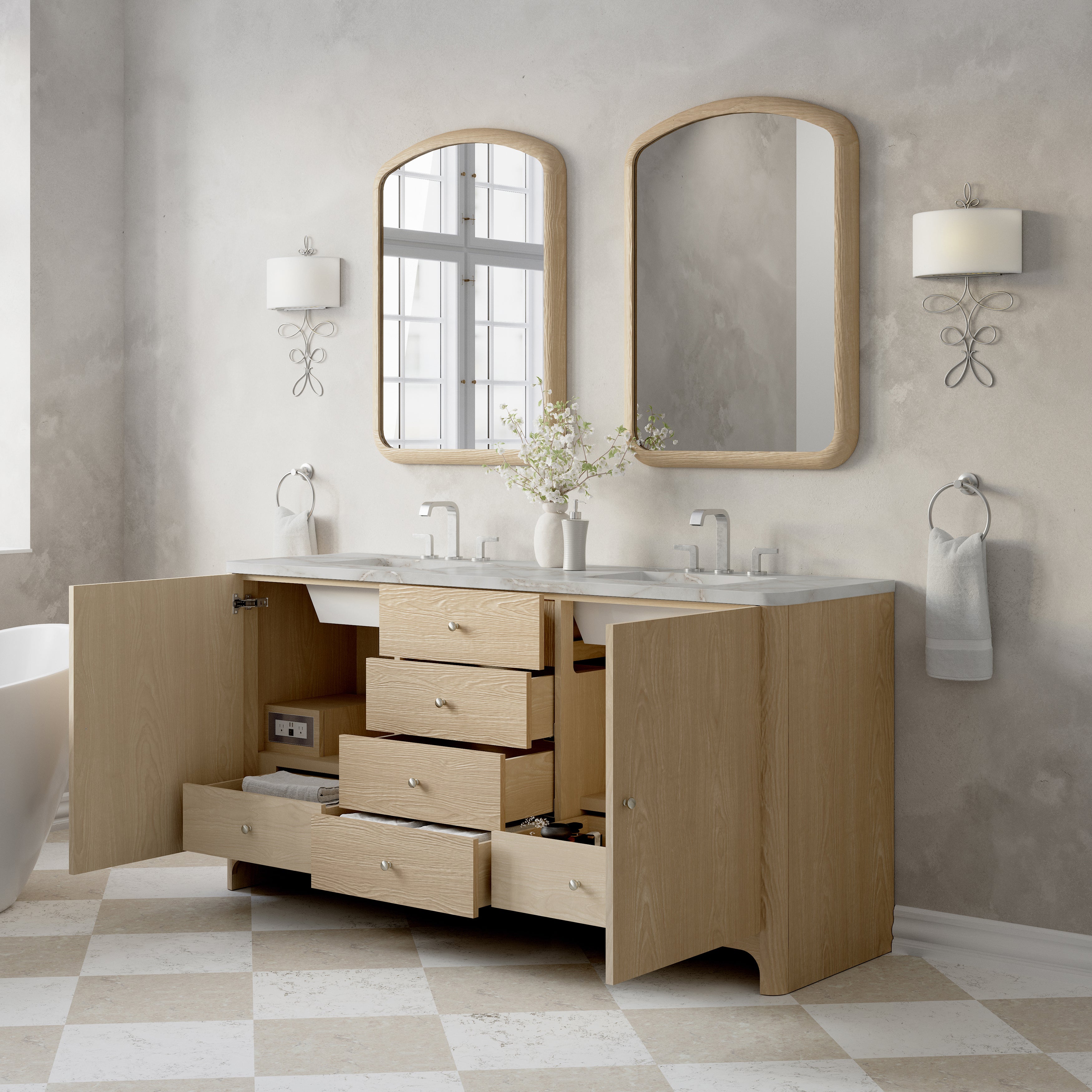 coastal driftwood vanity