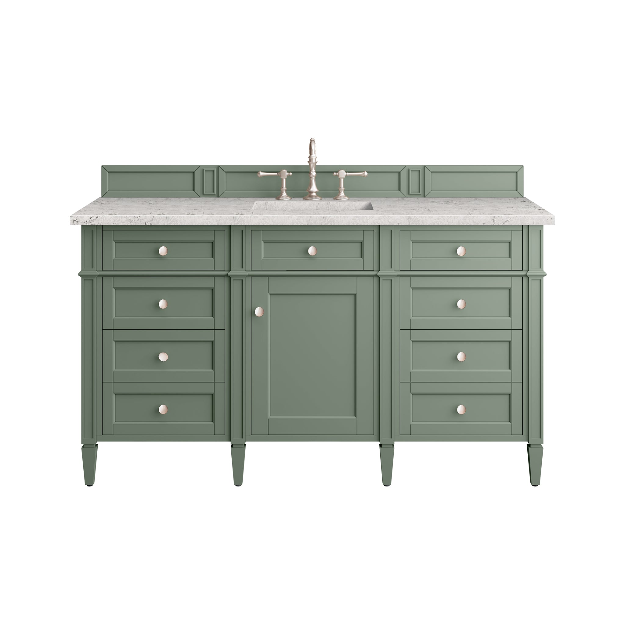 James Martin Vanities Brittany 60" Single Vanity - Smokey Celadon