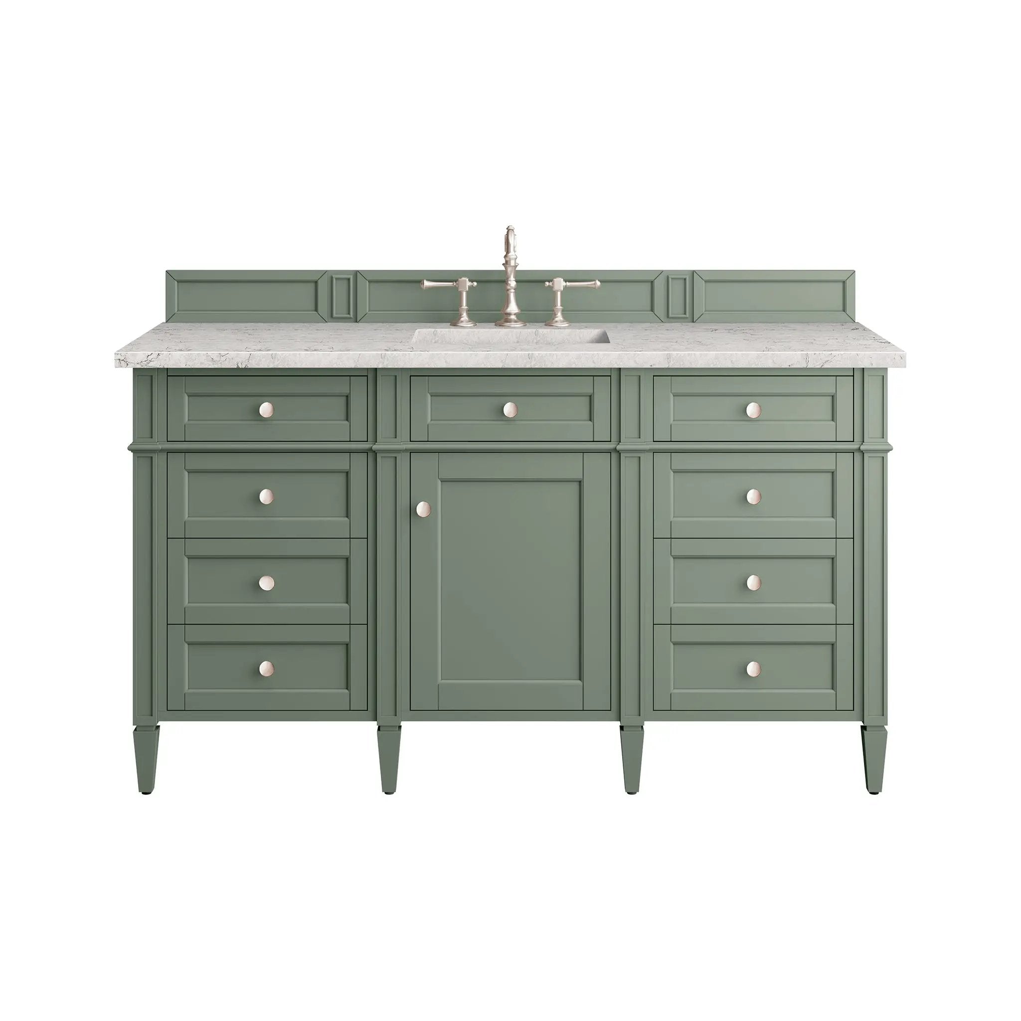 James Martin Brittany 60" Single Vanity Set - Smokey Celadon by James Martin Vanities