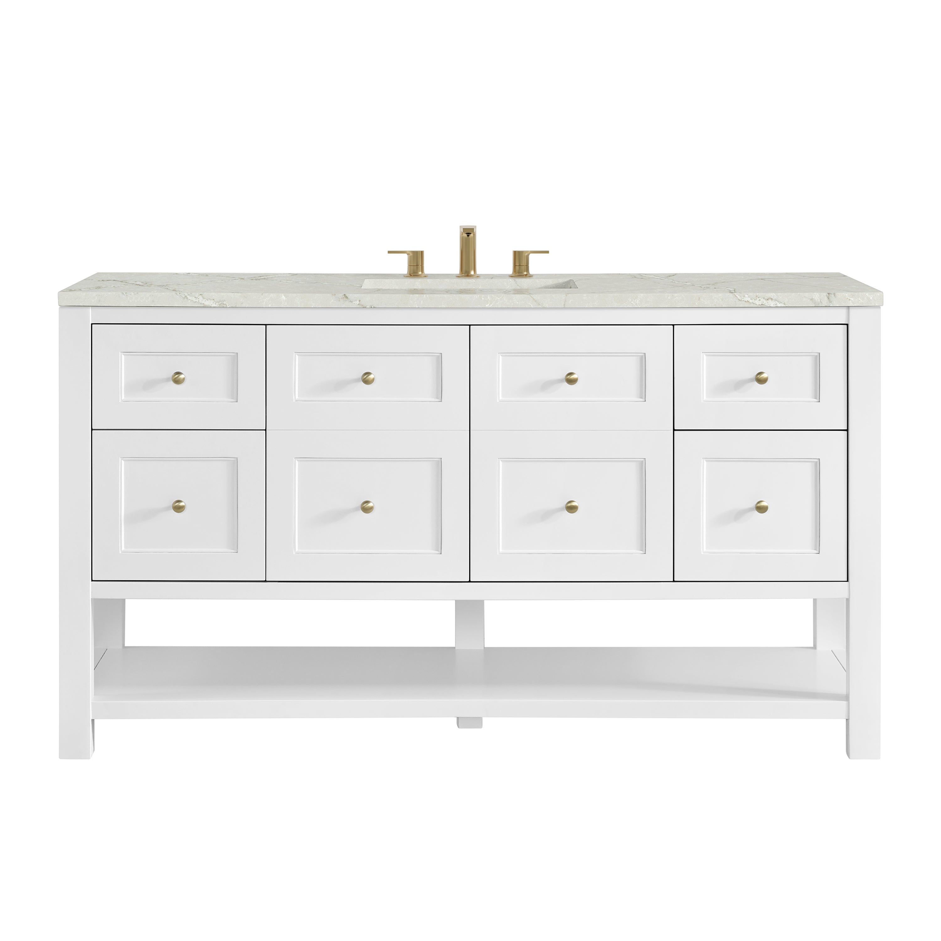 James Martin Vanities Breckenridge 60" Single Vanity - Bright White