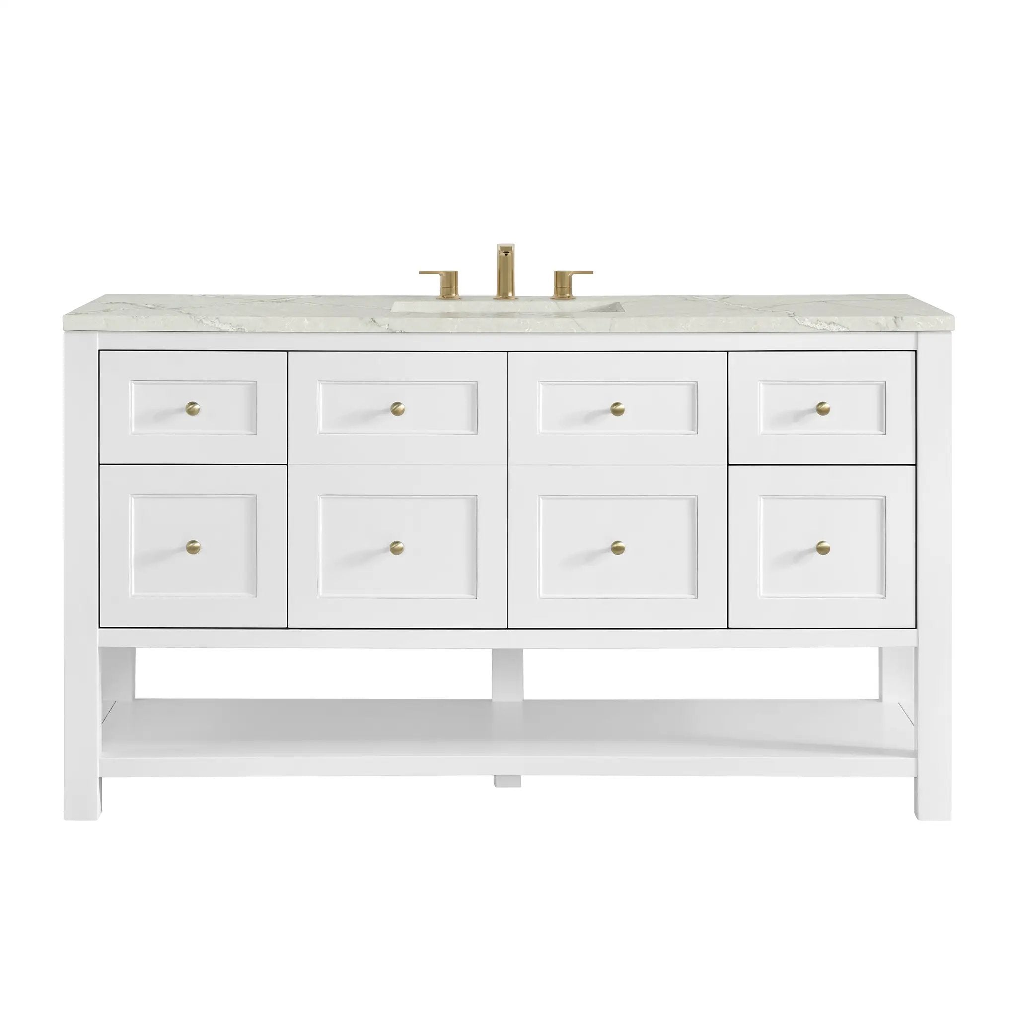 James Martin Breckenridge 60" Single Vanity Set - Bright White by James Martin Vanities