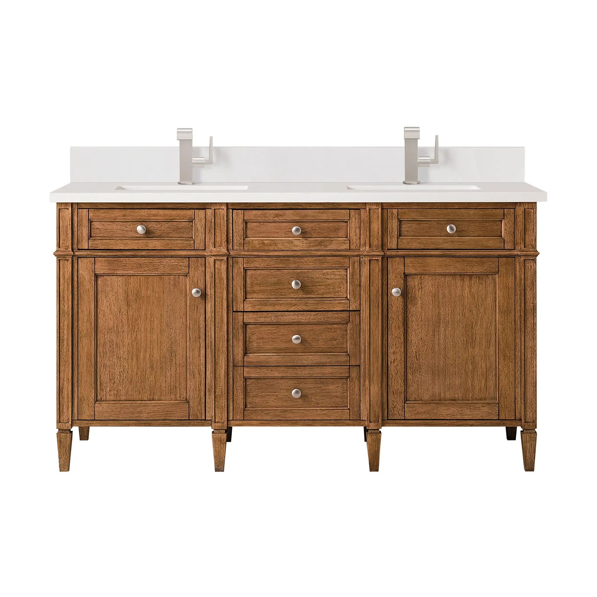 James Martin Brittany 60" Double Vanity Set - Saddle Brown by James Martin Vanities