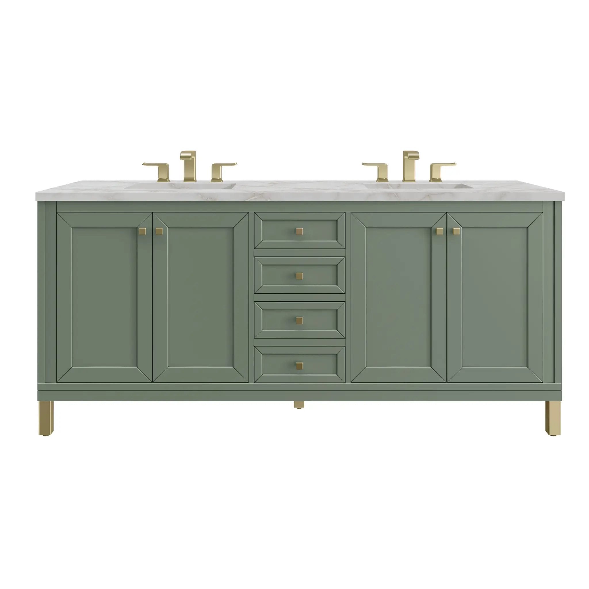 James Martin Chicago 72" Double Vanity Set - Smokey Celadon by James Martin Vanities
