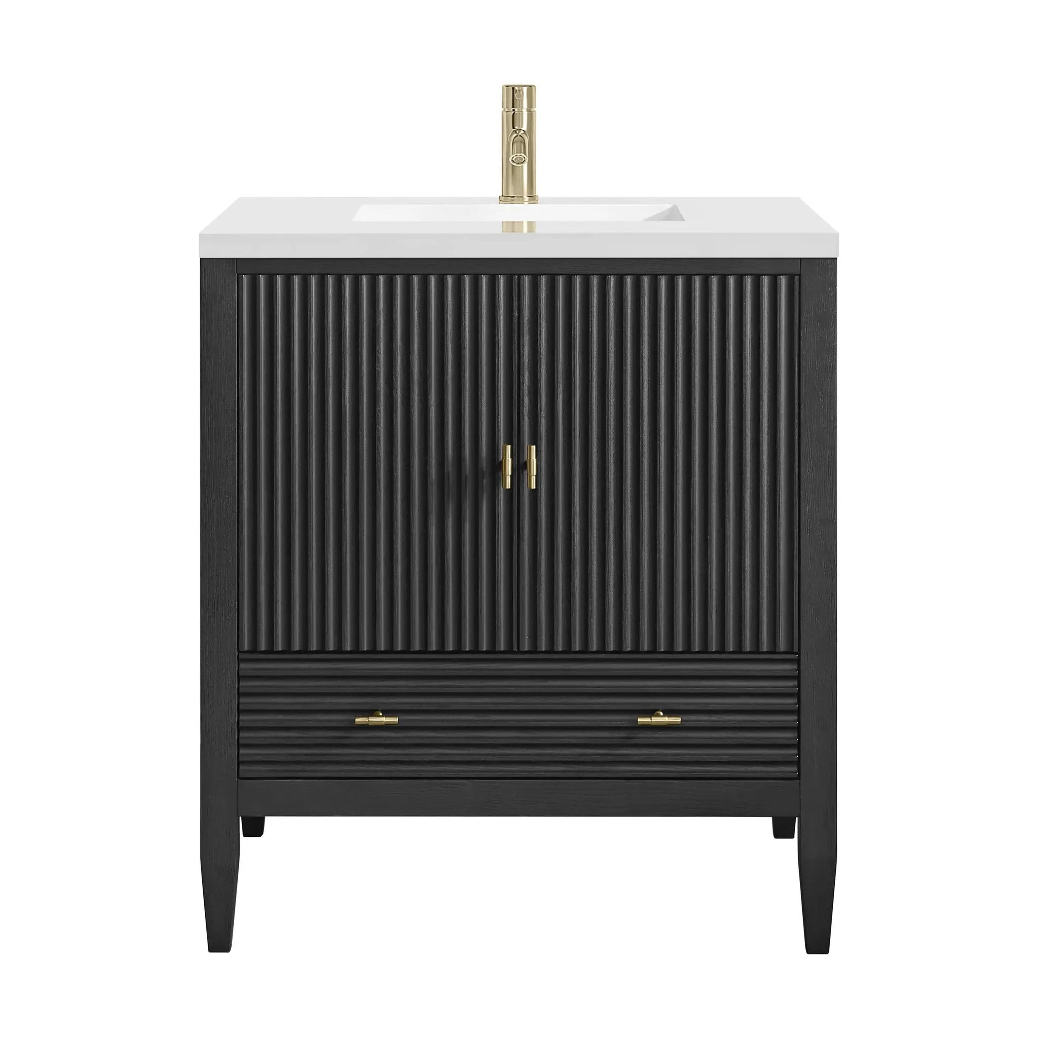 James Martin Myrrin 30" Single Vanity Set - Carbon Oak by James Martin Vanities