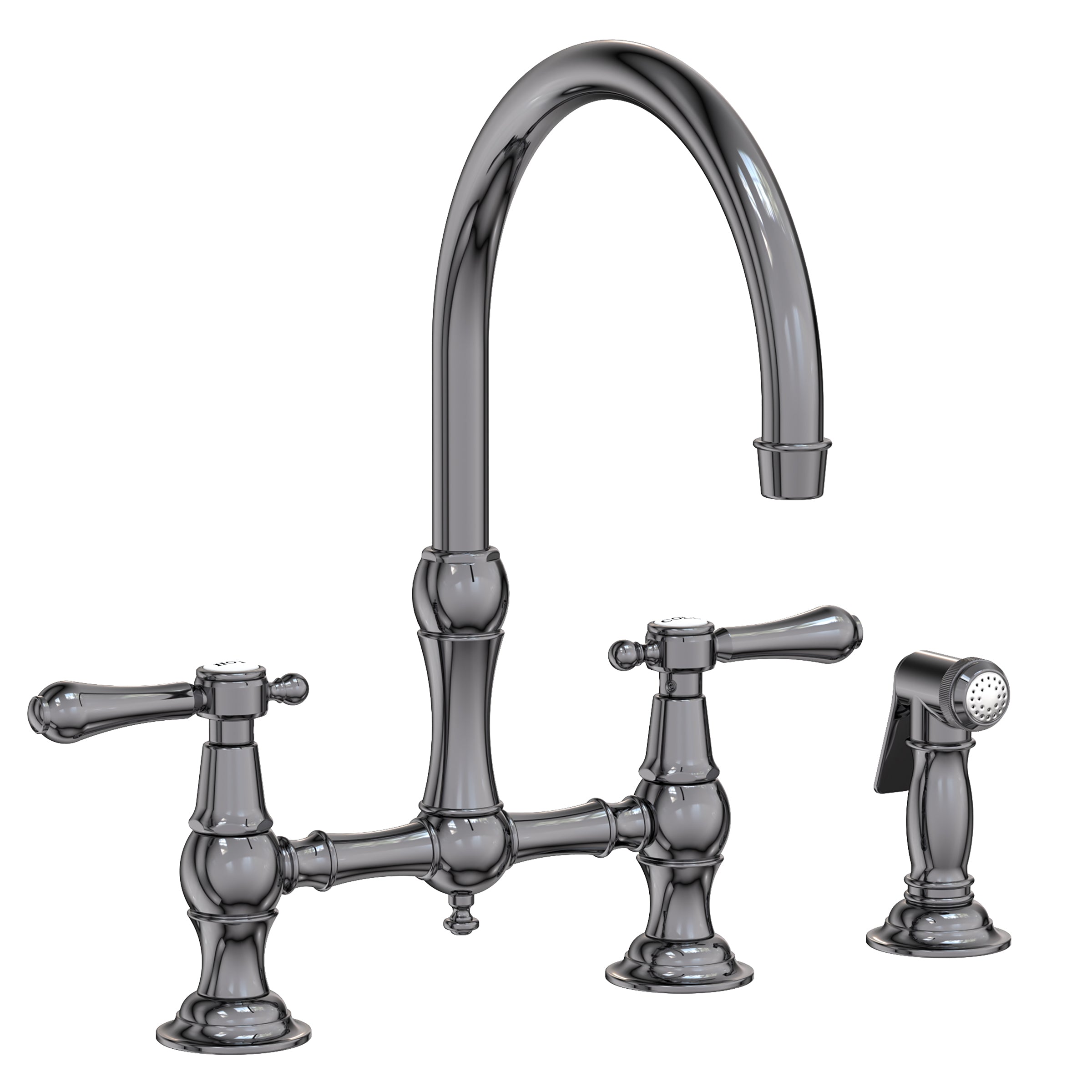 Newport Brass Chesterfield Kitchen Bridge Faucet with Side Spray