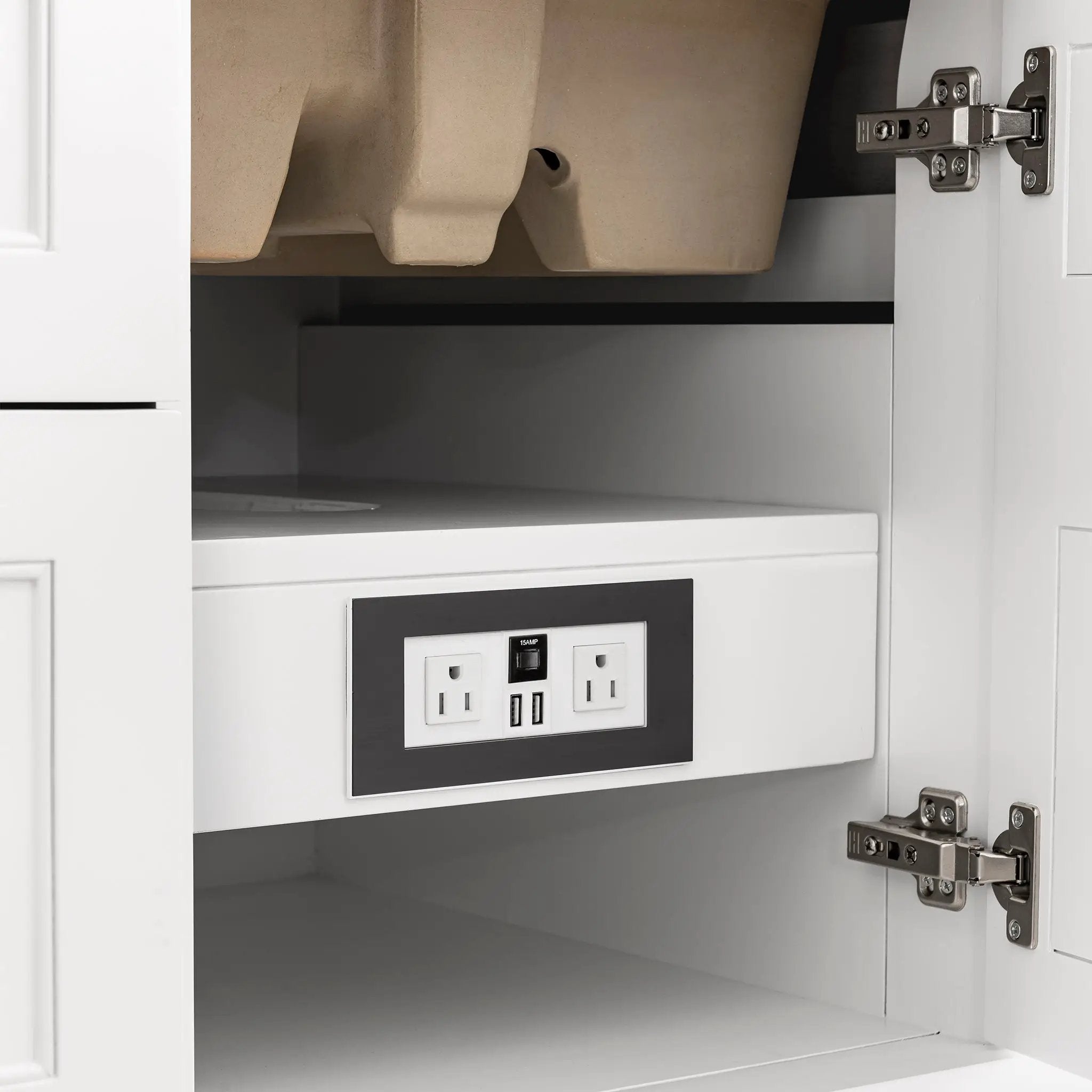bright white vanity