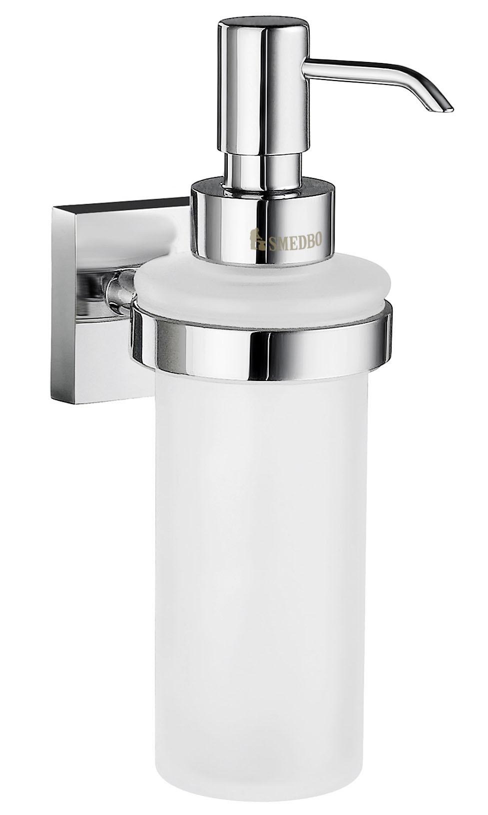 polished chrome soap dispenser