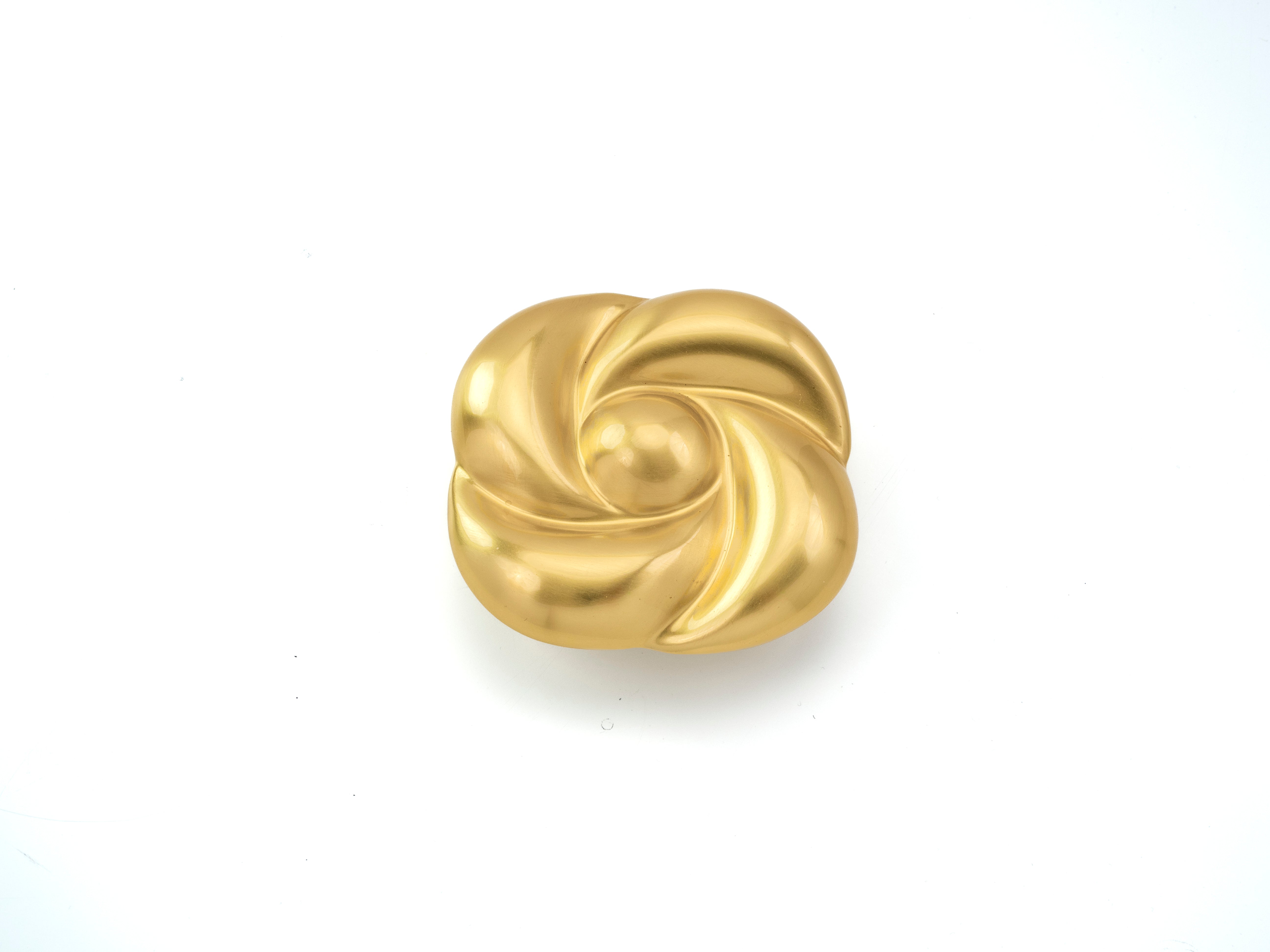 satin brass knob