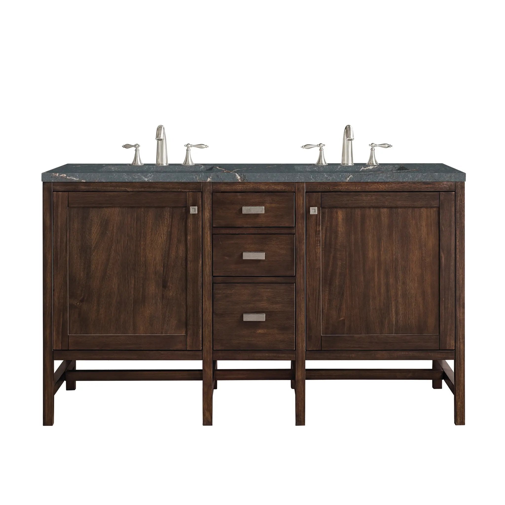 James Martin Addison 60" Double Vanity Set - Mid-Century Acacia by James Martin Vanities