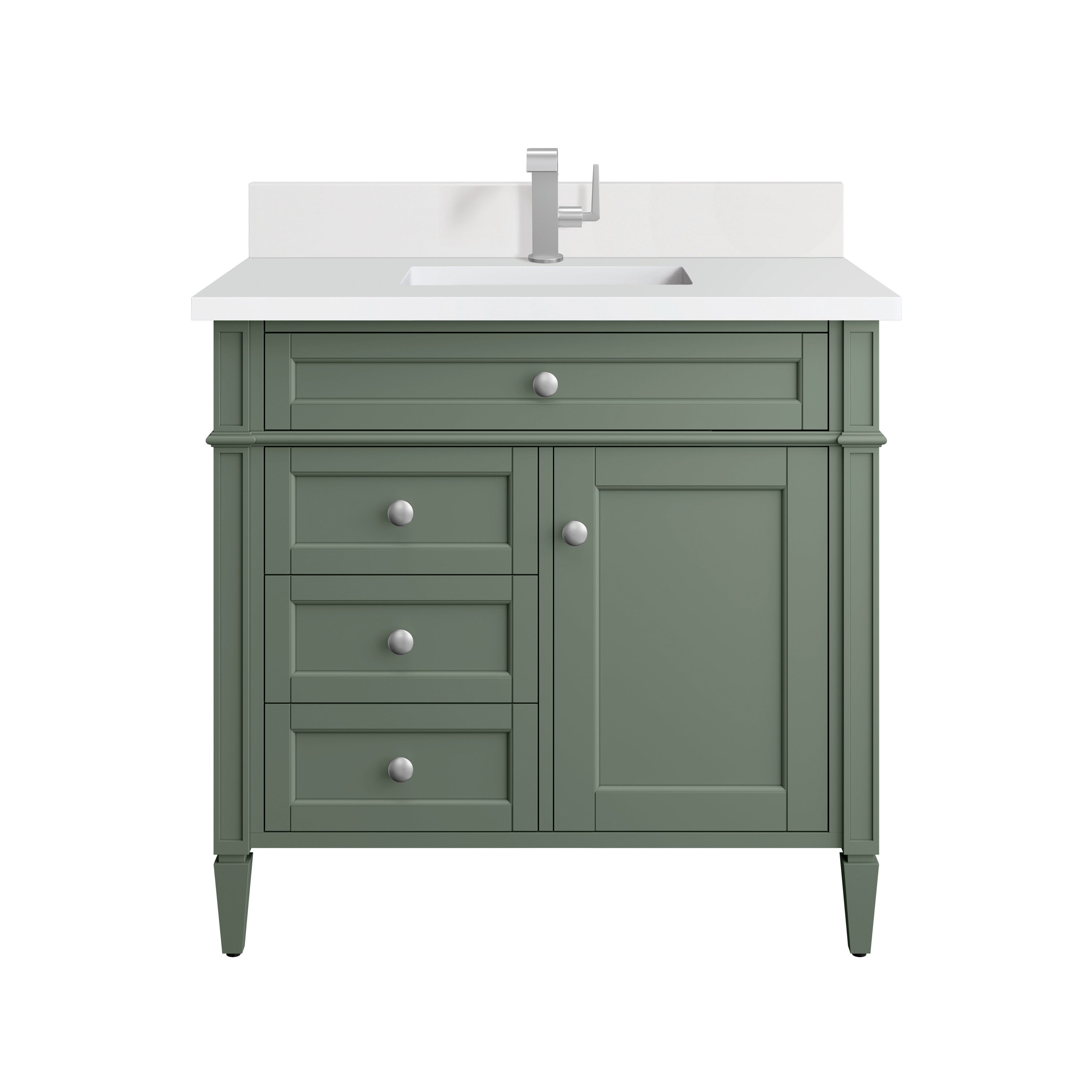 James Martin Vanities Brittany 36" Single Vanity - Smokey Celadon