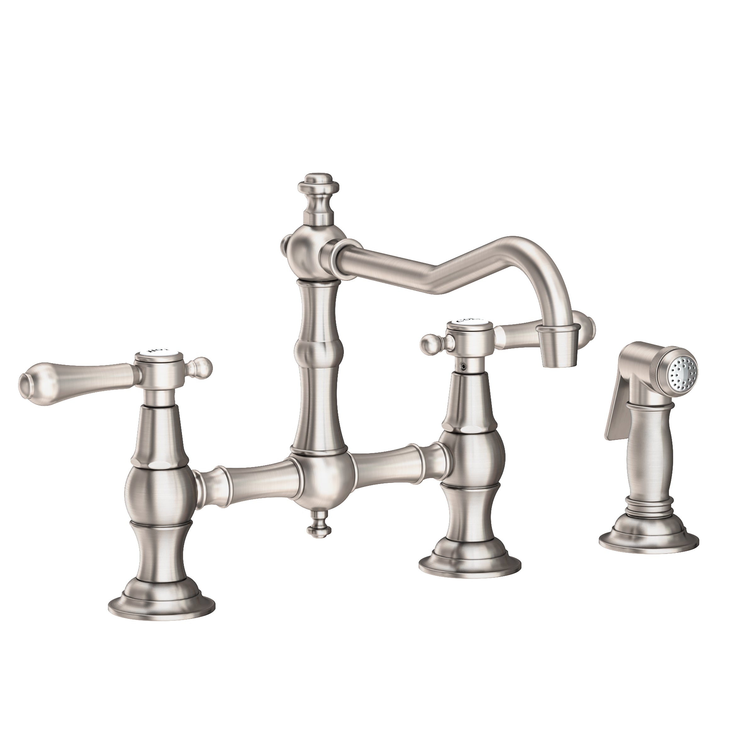 Newport Brass Chesterfield Kitchen Bridge Faucet with Side Spray