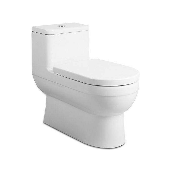 white one-piece toilet bowl