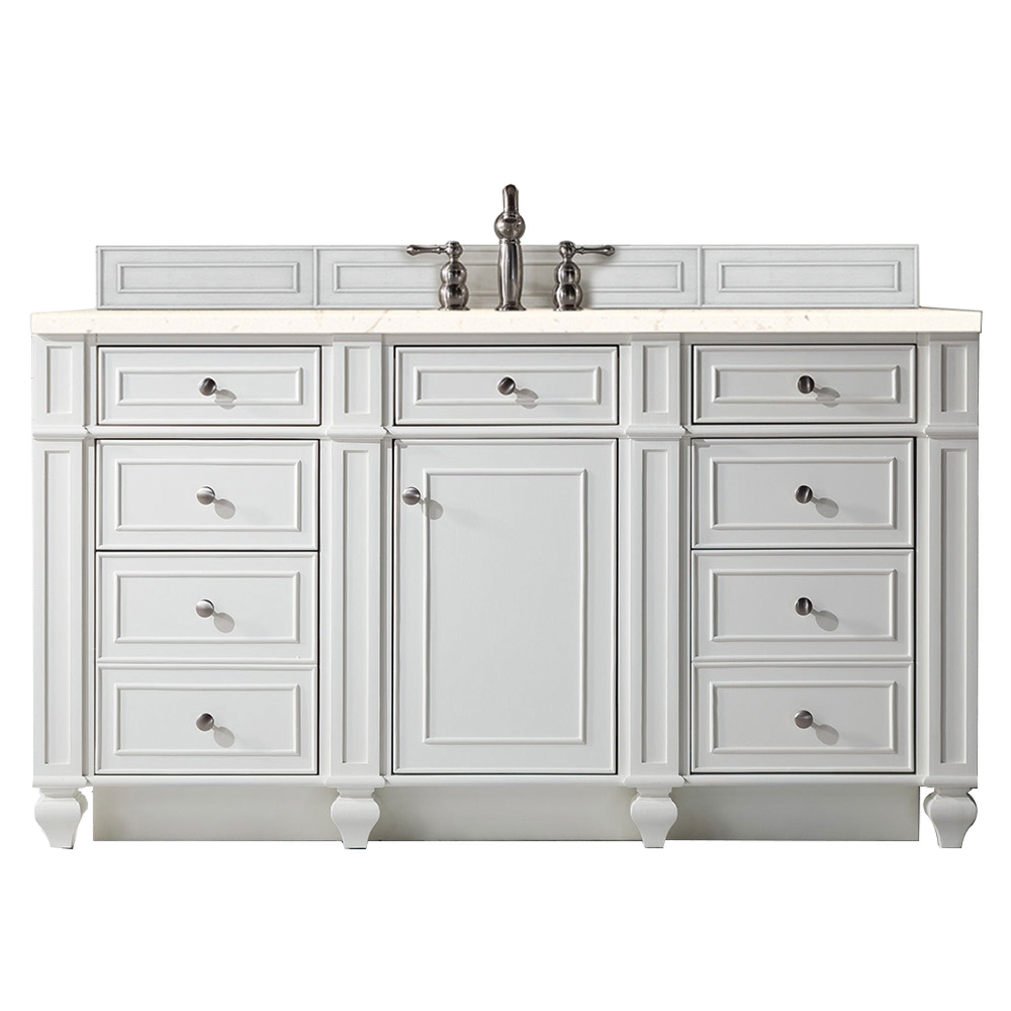 James Martin Bristol 60" Single Vanity Set - Bright White by James Martin Vanities