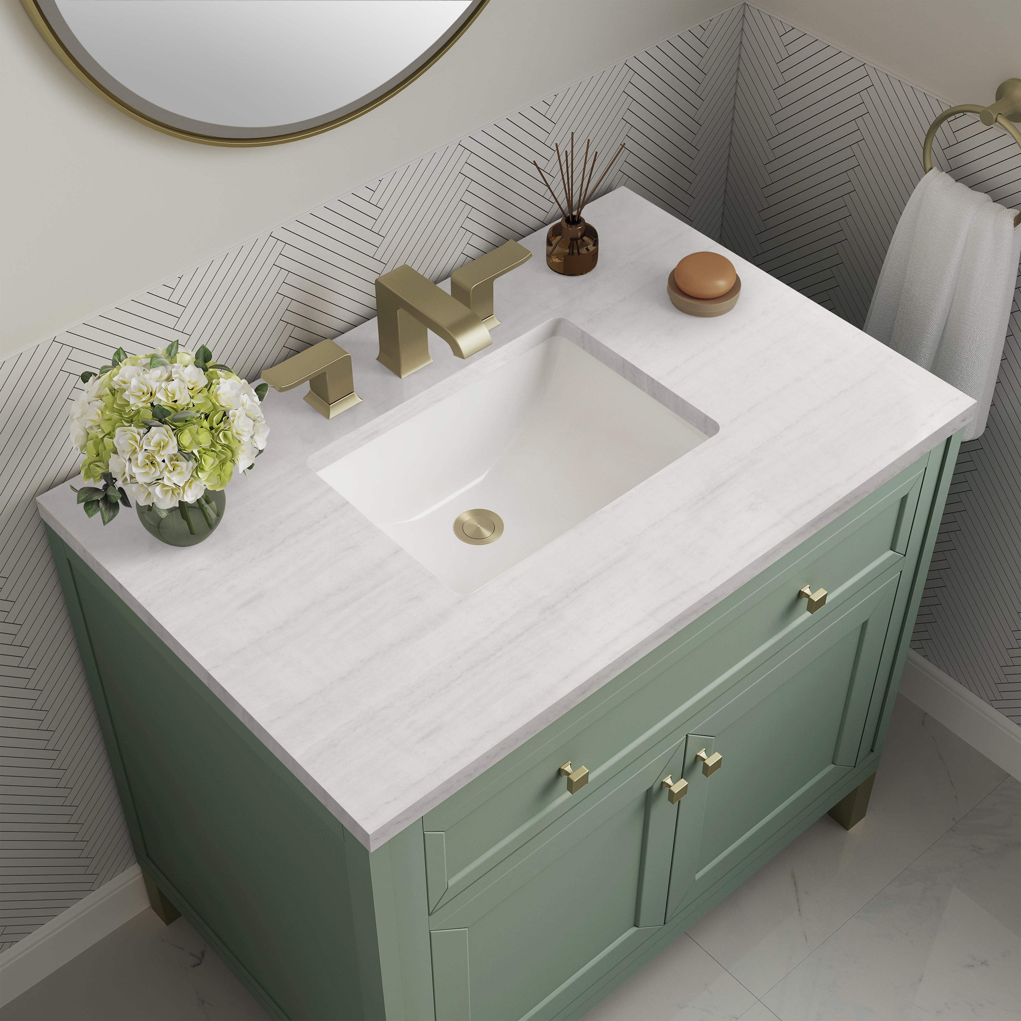 arctic fall solid surface top vanity