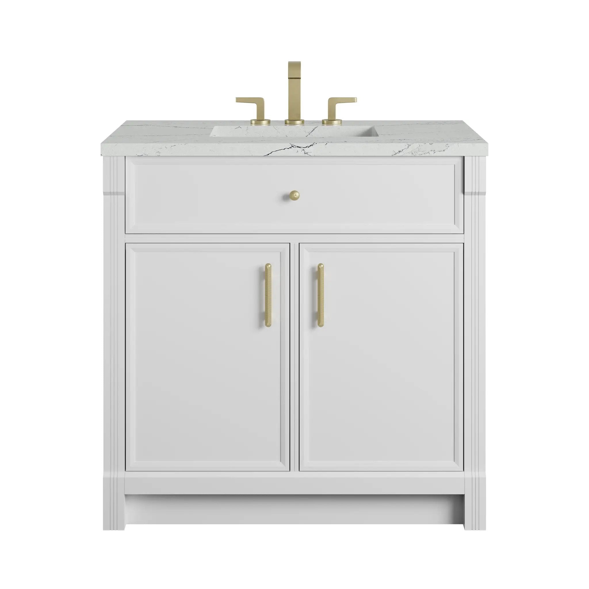 James Martin Bellshire 36" Single Vanity Set - Bright White by James Martin Vanities