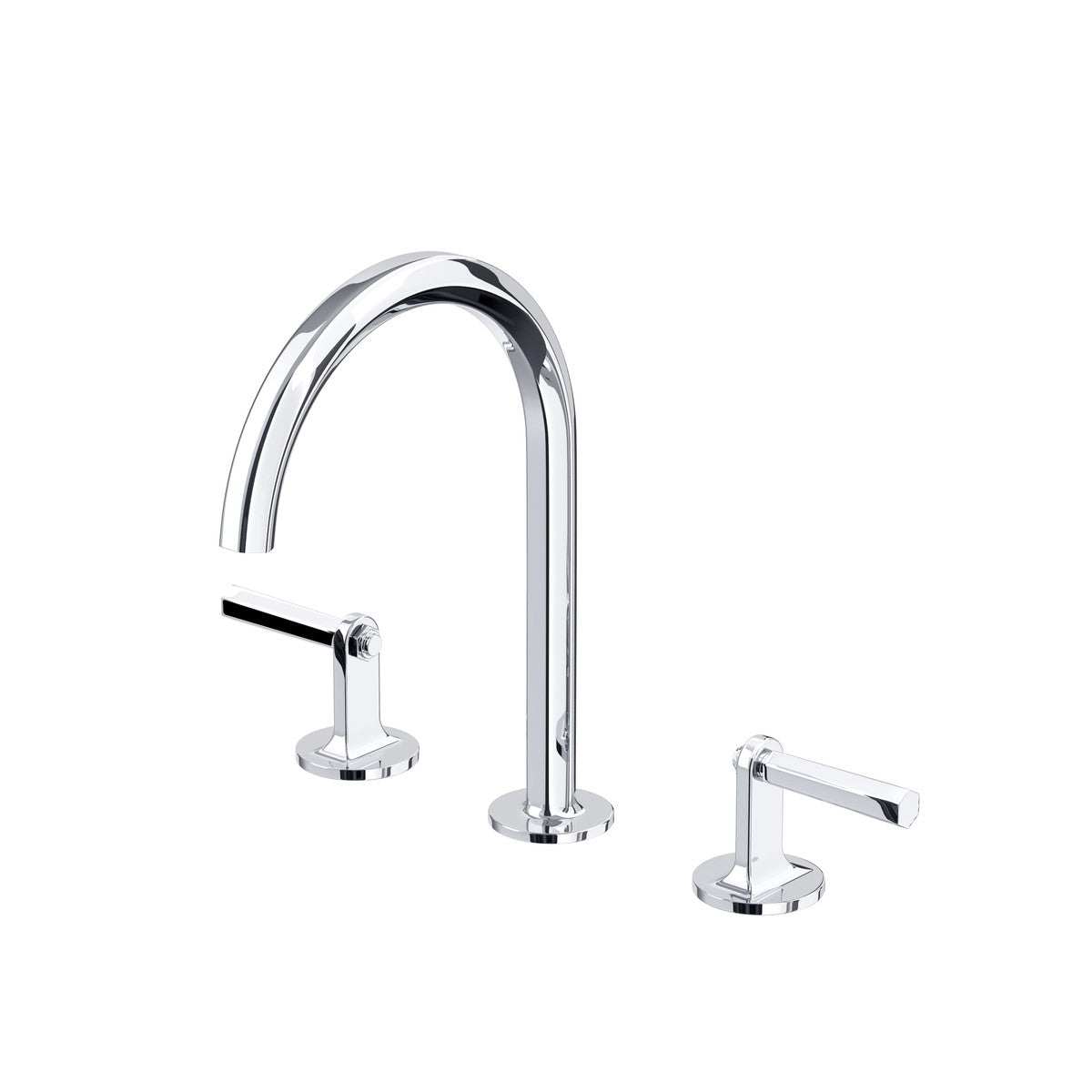 polished chrome bathroom faucet