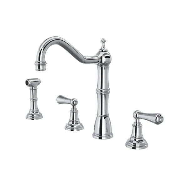 polished chrome kitchen faucet