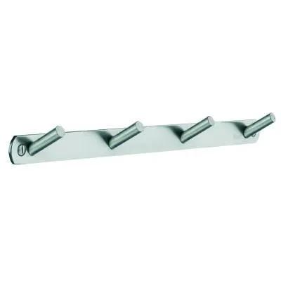 brushed stainless steel coat rack