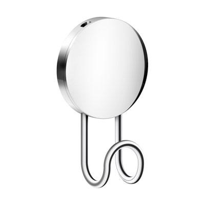 polished chrome single hook