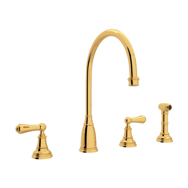 Rohl Georgian Era Two Handle Kitchen Faucet with Side Spray
