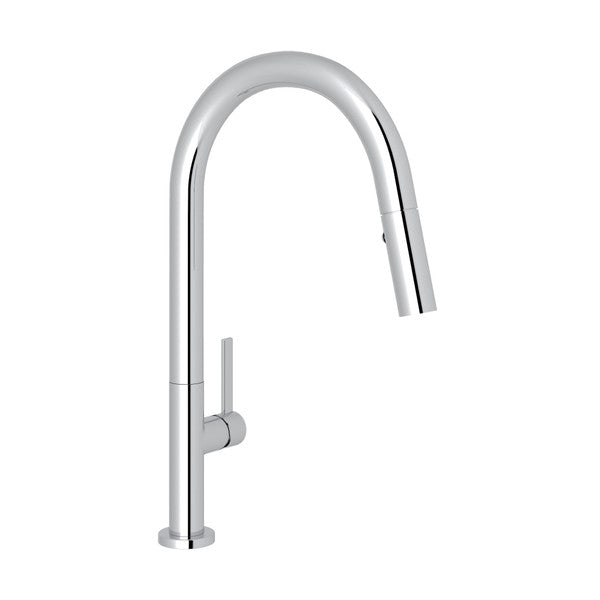 polished chrome kitchen faucet