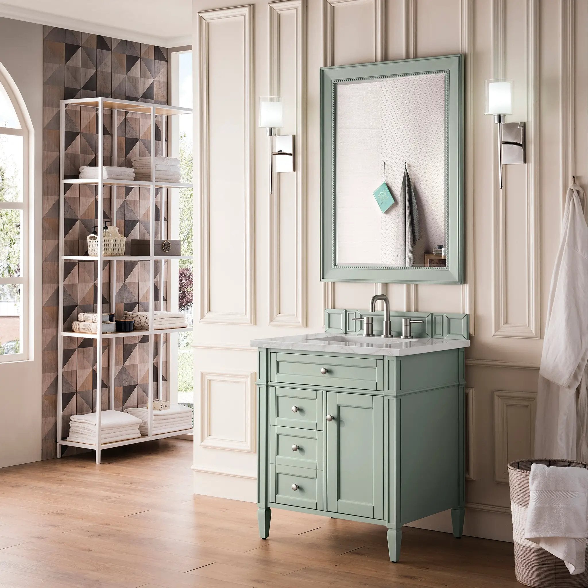 sage green vanity