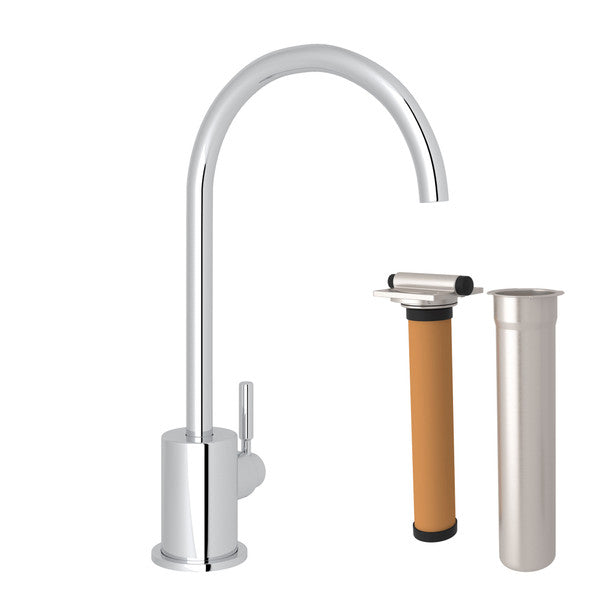 polished chrome kitchen faucet