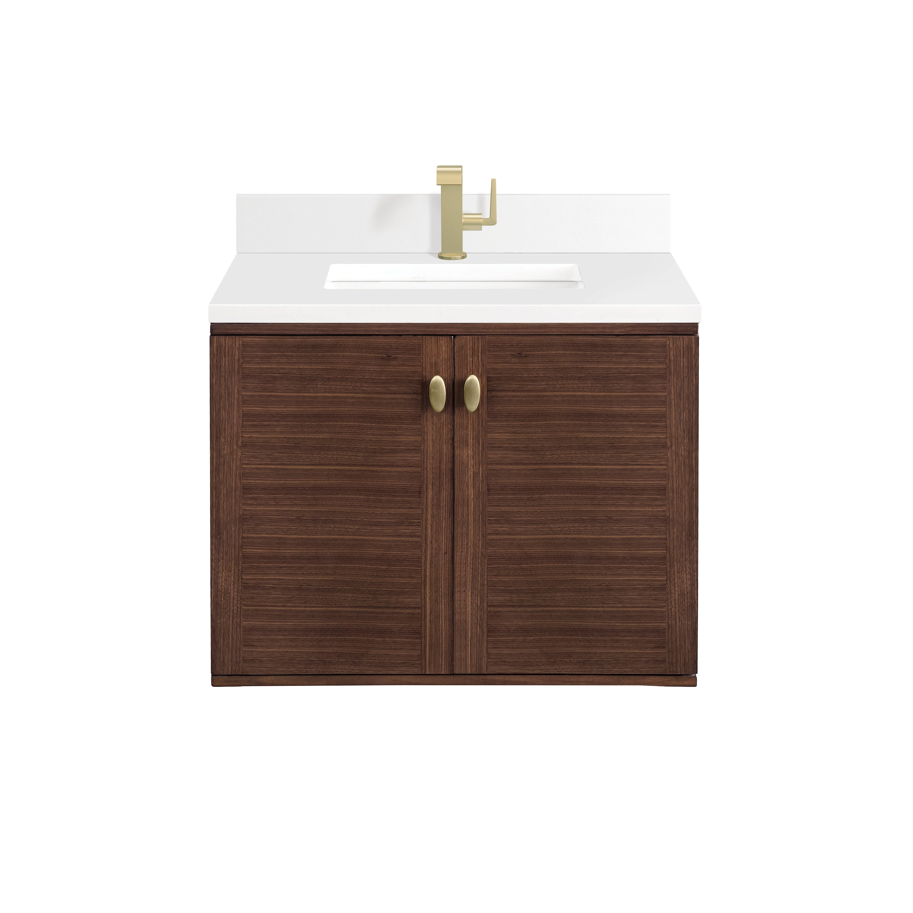 James Martin Vanities Amberly 30" Single Vanity - Mid-Century Walnut