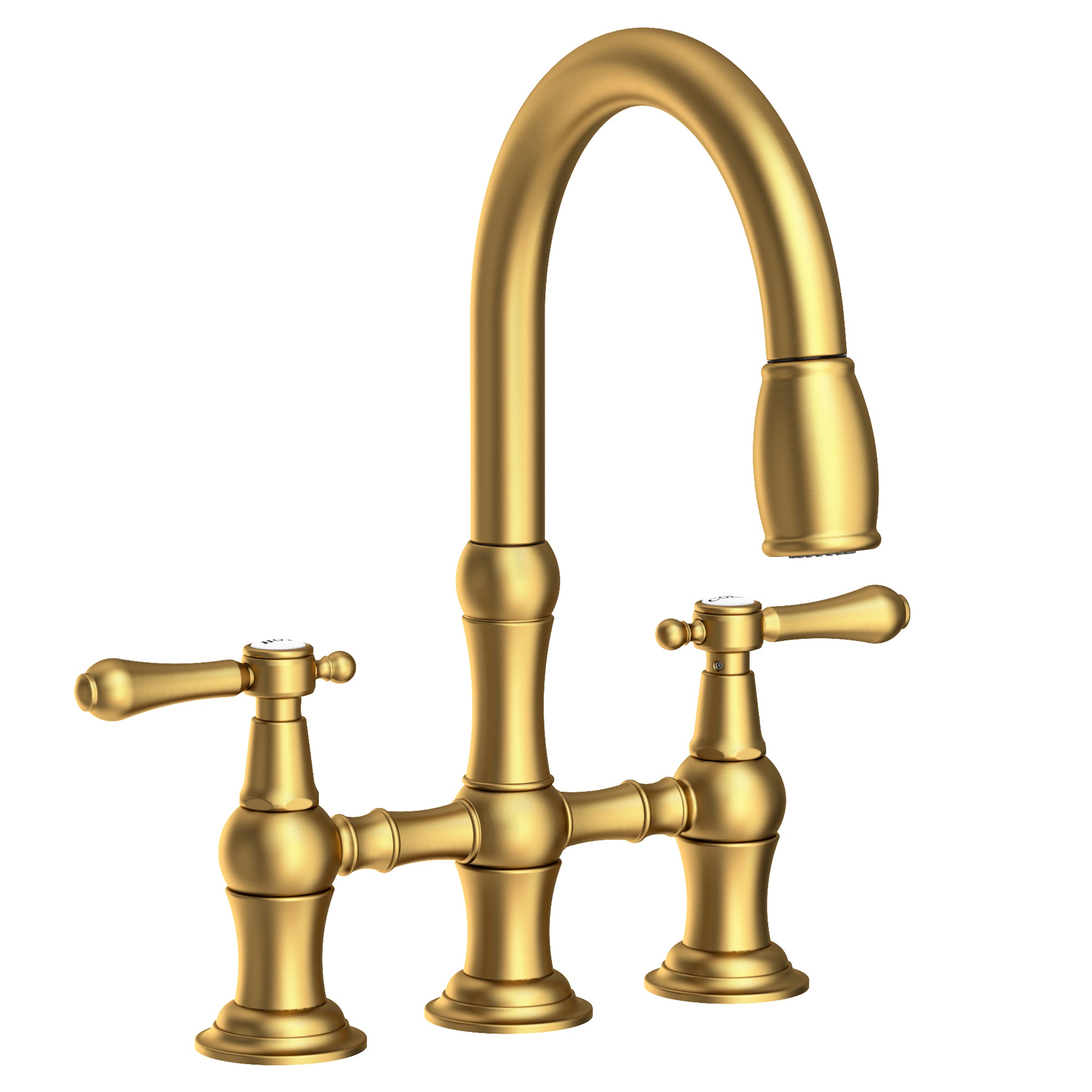 Newport Brass Chesterfield Kitchen Bridge Pull-Down Faucet