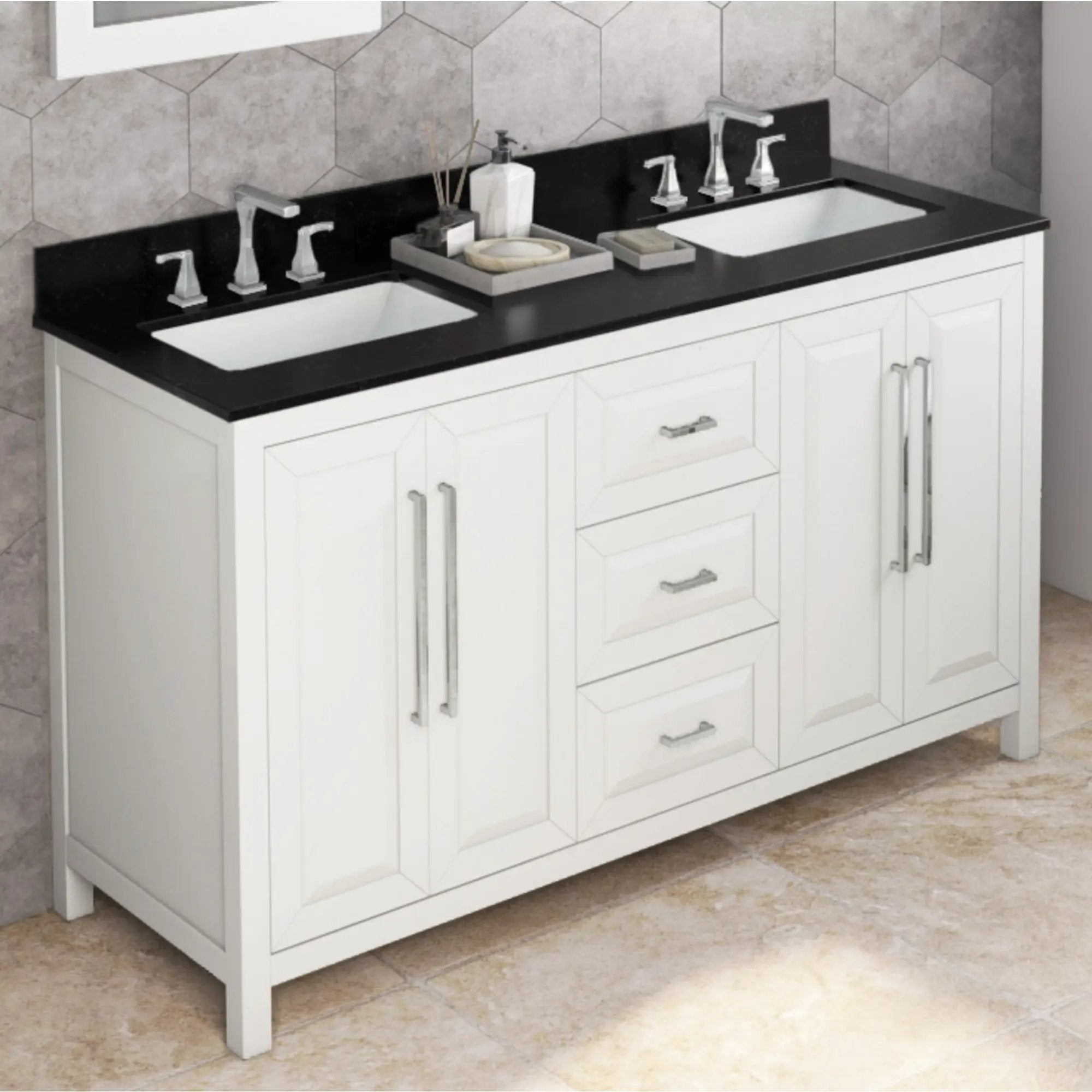 Jeffrey Alexander 60" Cade Vanity Set by Jeffrey Alexander