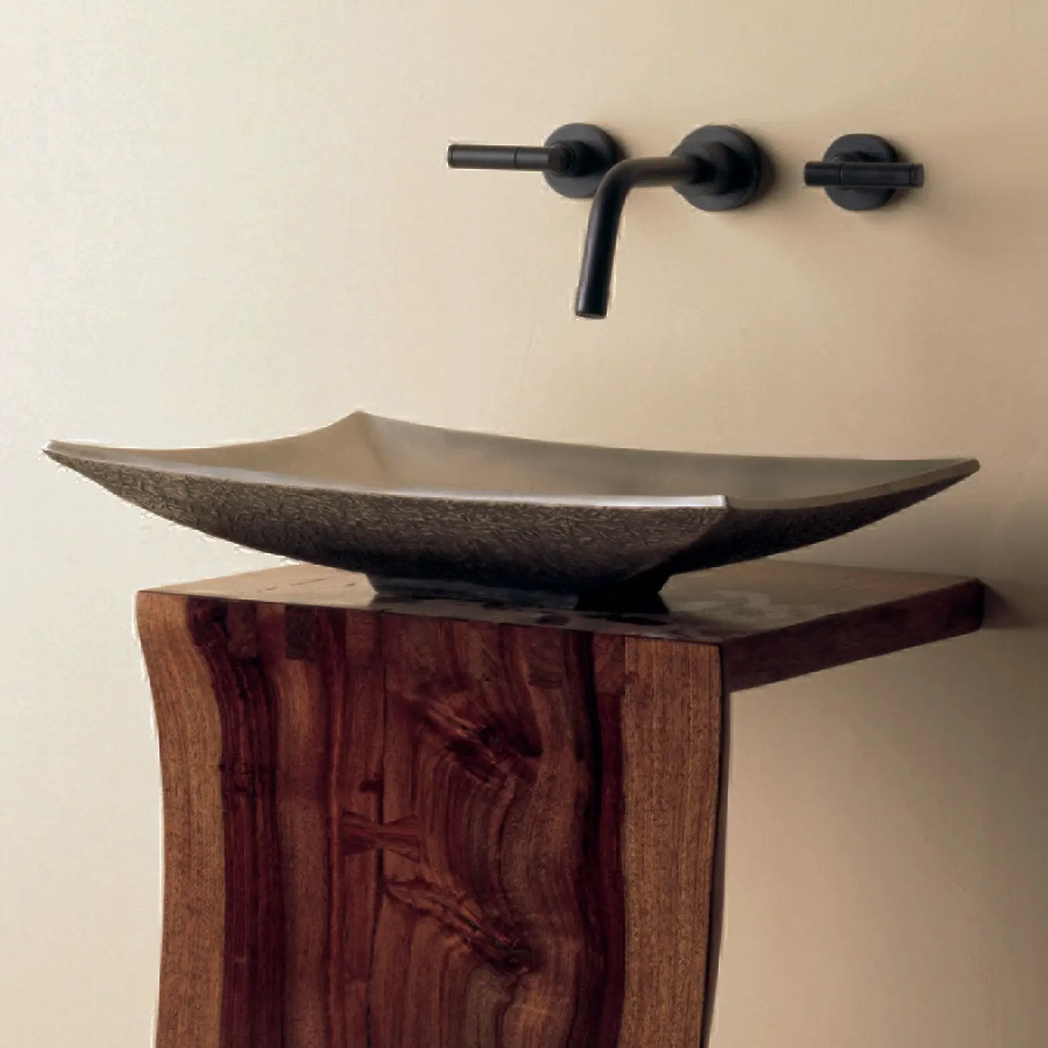 Stone Forest 17" Bronze Zen Vessel Sink by Stone Forest