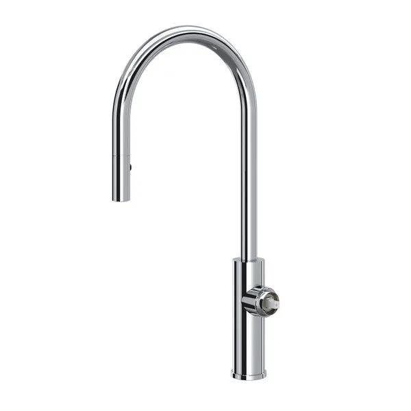 polished chrome kitchen faucet
