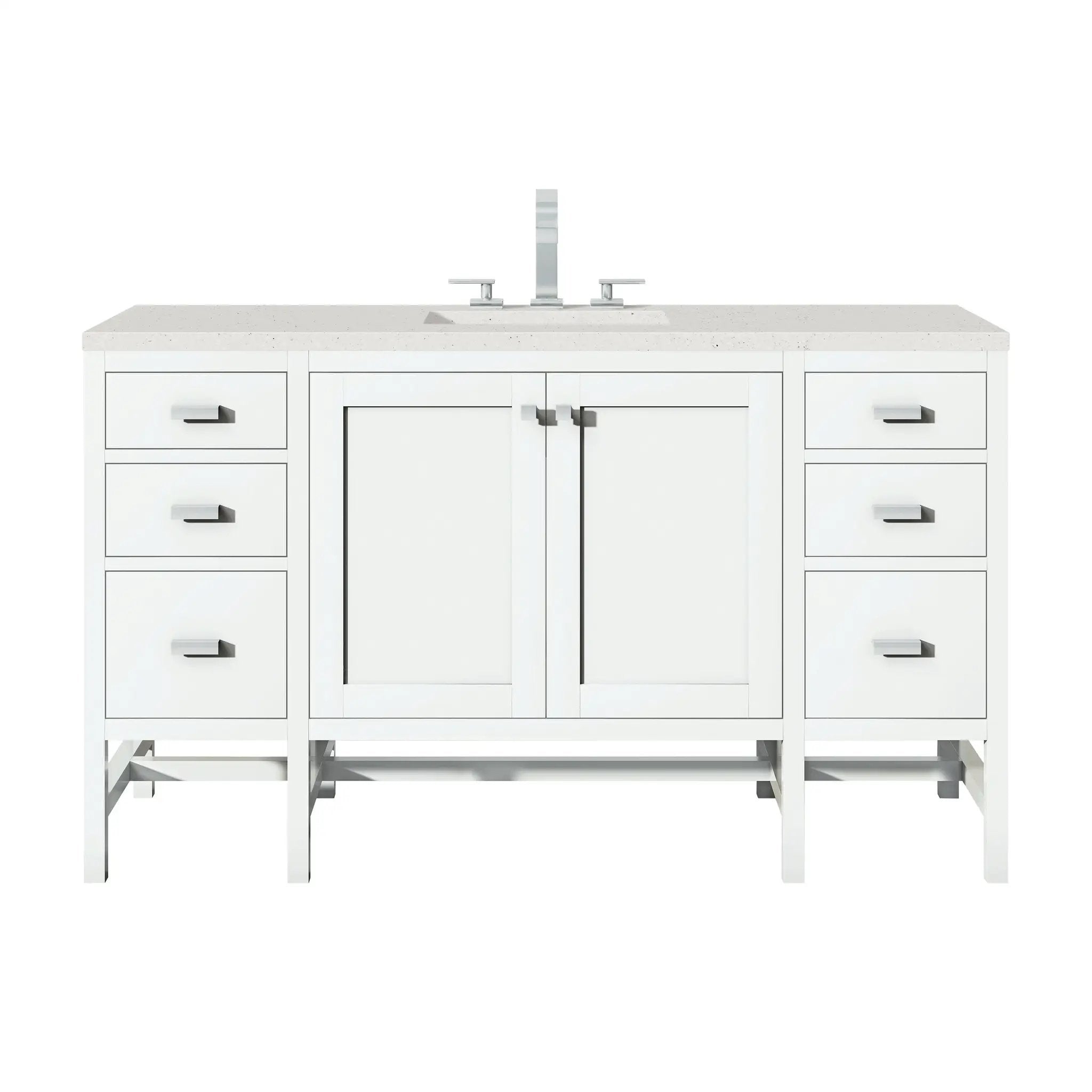 James Martin Addison 60" Single Vanity Set - Glossy White by James Martin Vanities