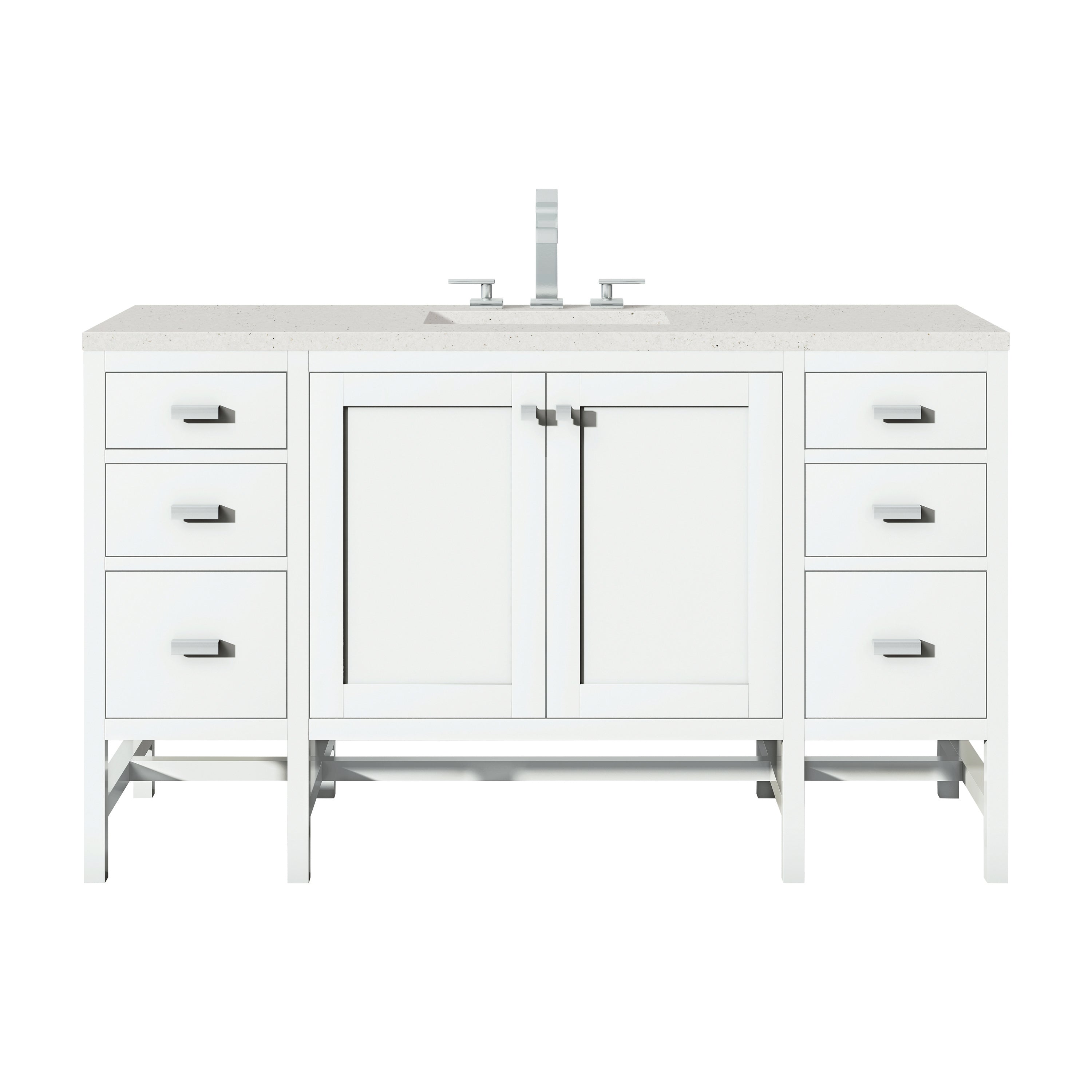 James Martin Vanities Addison 60" Single Vanity - Glossy White