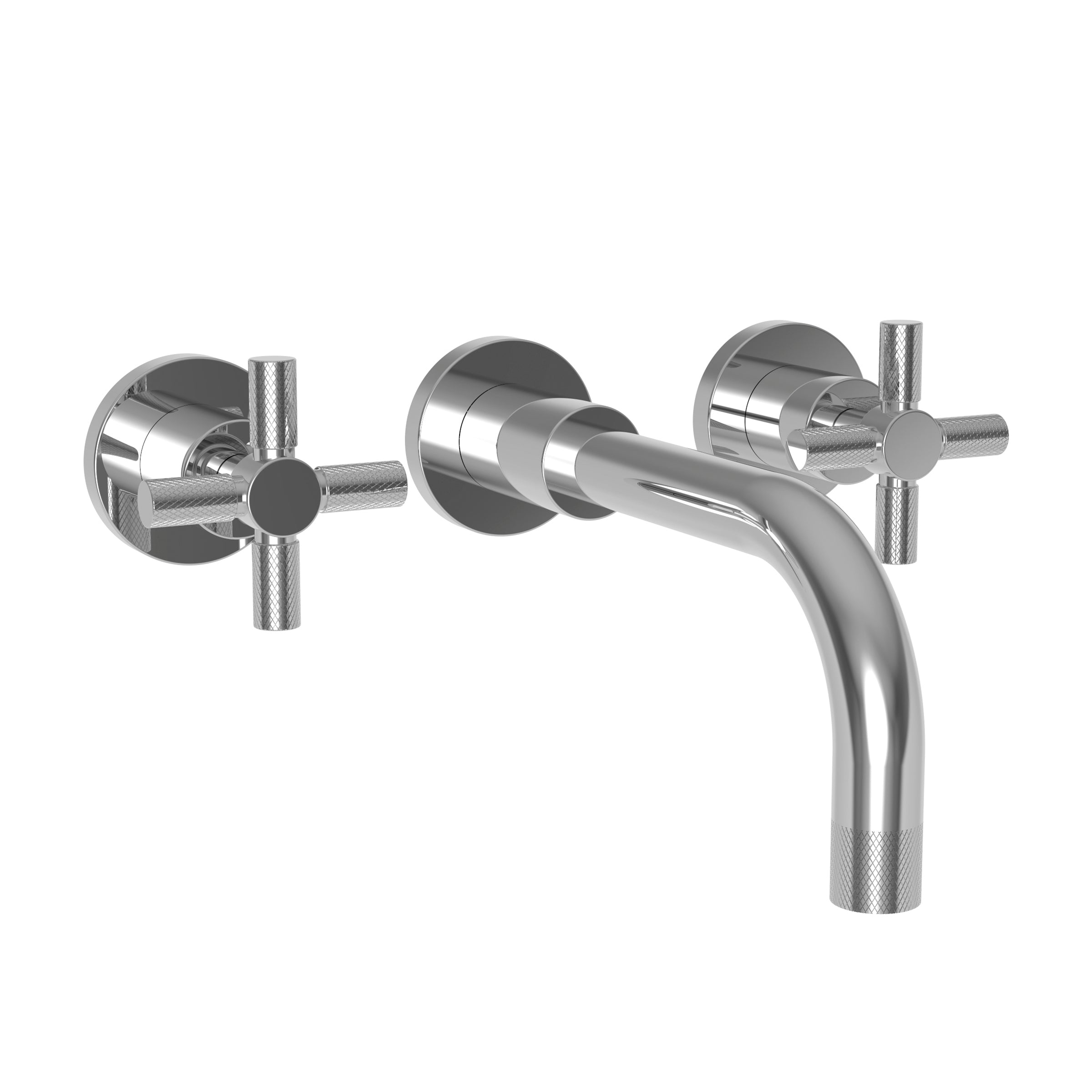 polished chrome lavatory faucet