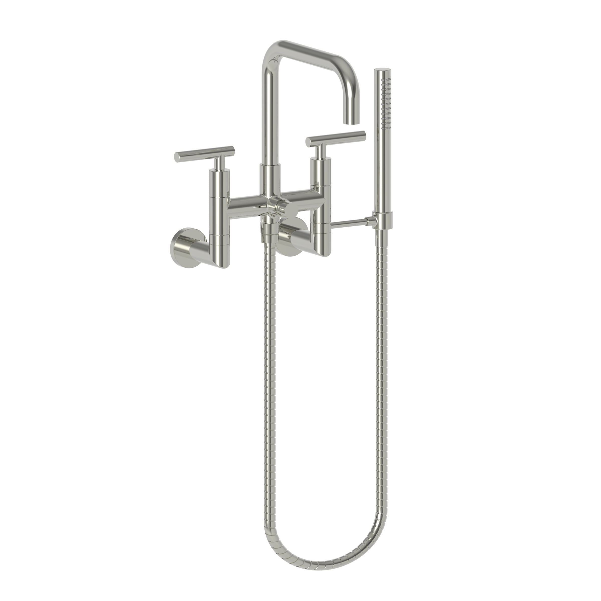 Newport Brass East Square Exposed Tub & Hand Shower Set - Wall Mount