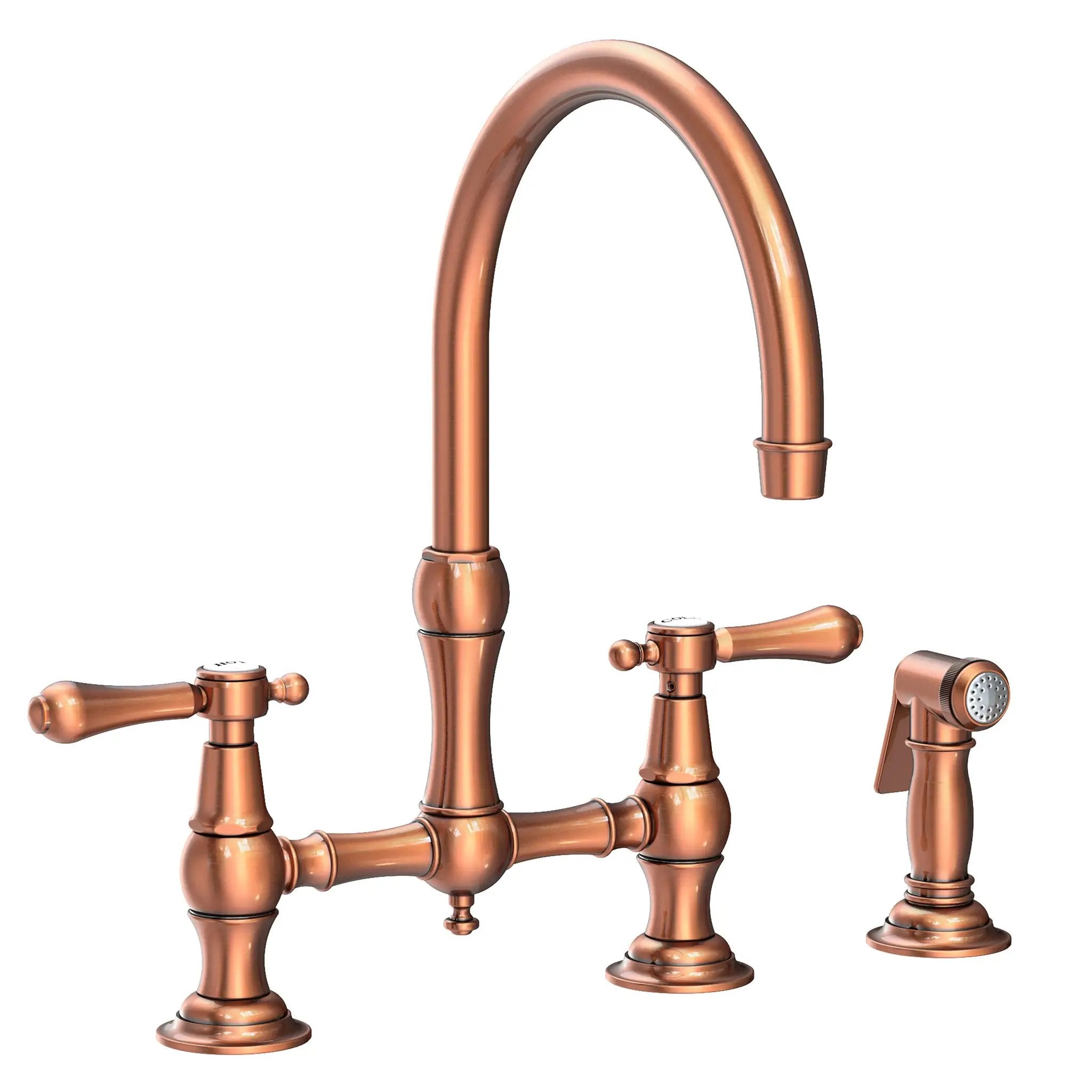 Newport Brass Chesterfield Kitchen Bridge Faucet with Side Spray by Newport Brass