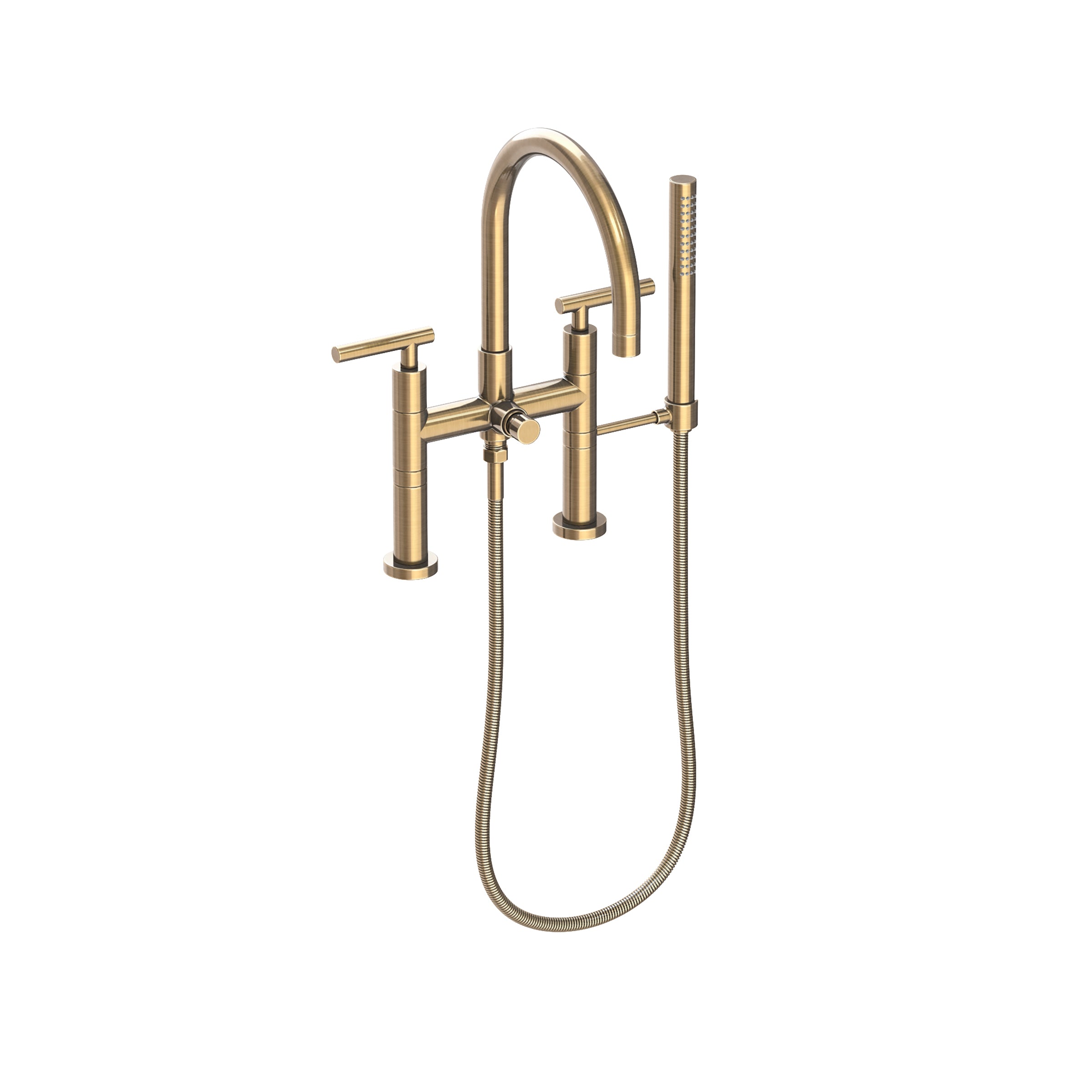 Newport Brass East Linear Exposed Tub & Hand Shower Set - Deck Mount
