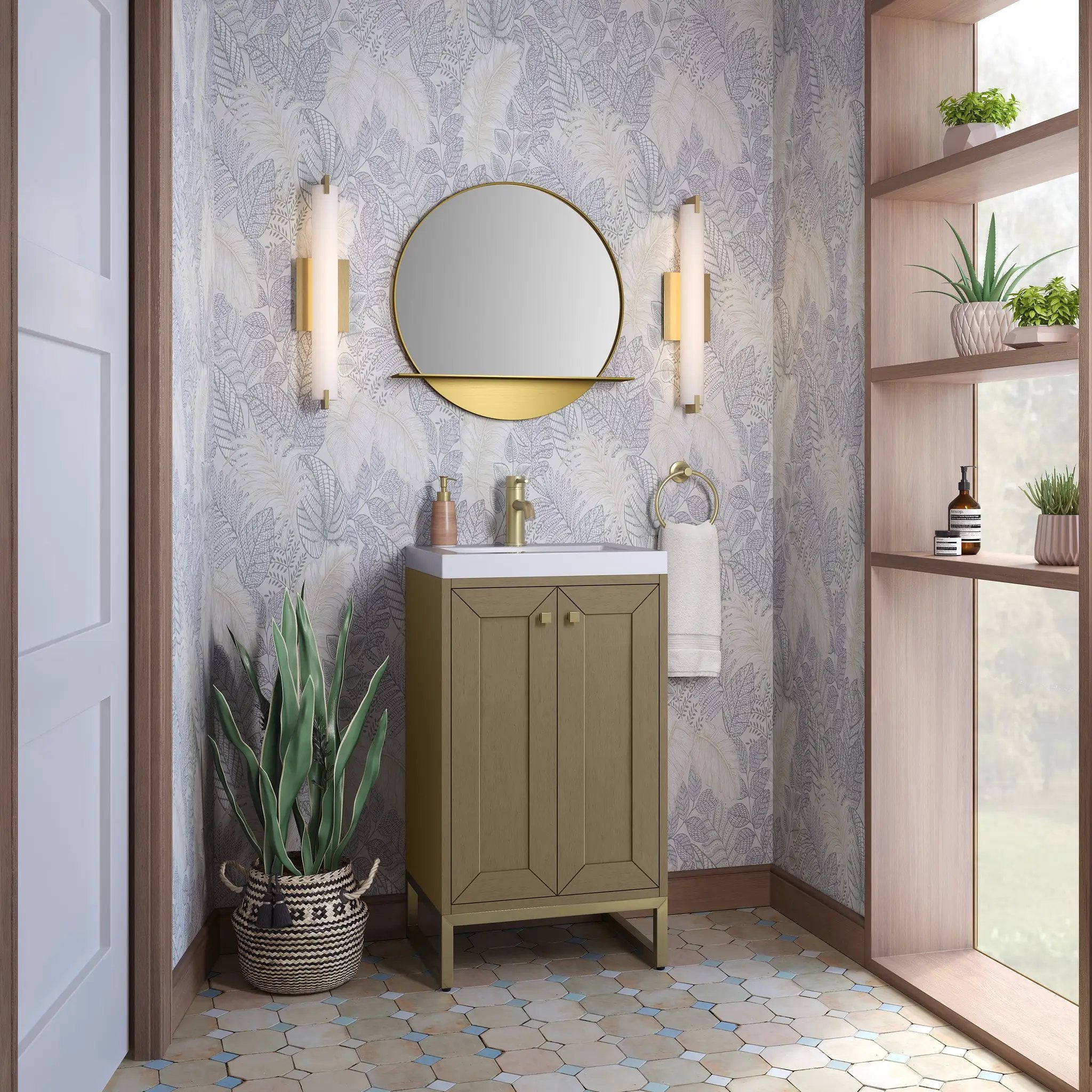 walnut whisper vanity