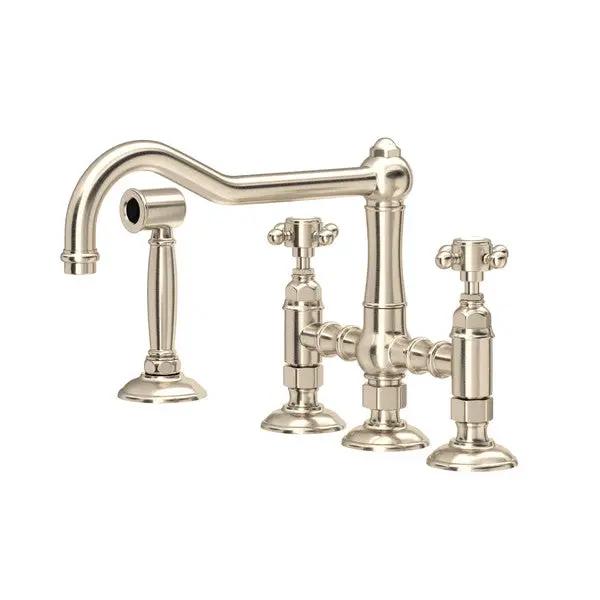 Rohl Acqui Bridge Kitchen Faucet with Side Spray by Rohl