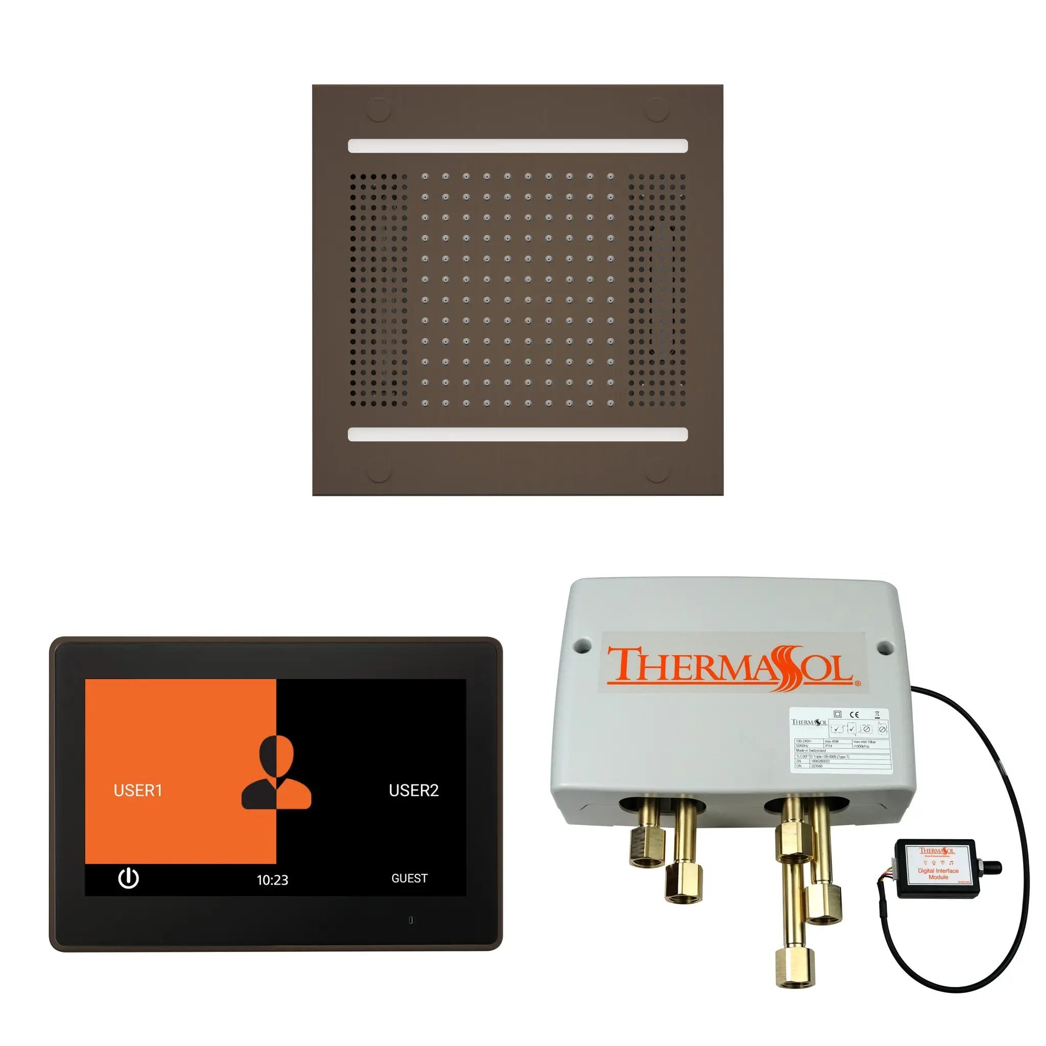 Thermasol The Wellness Hydrovive14 Shower Package with 10" ThermaTouch Square by Thermasol