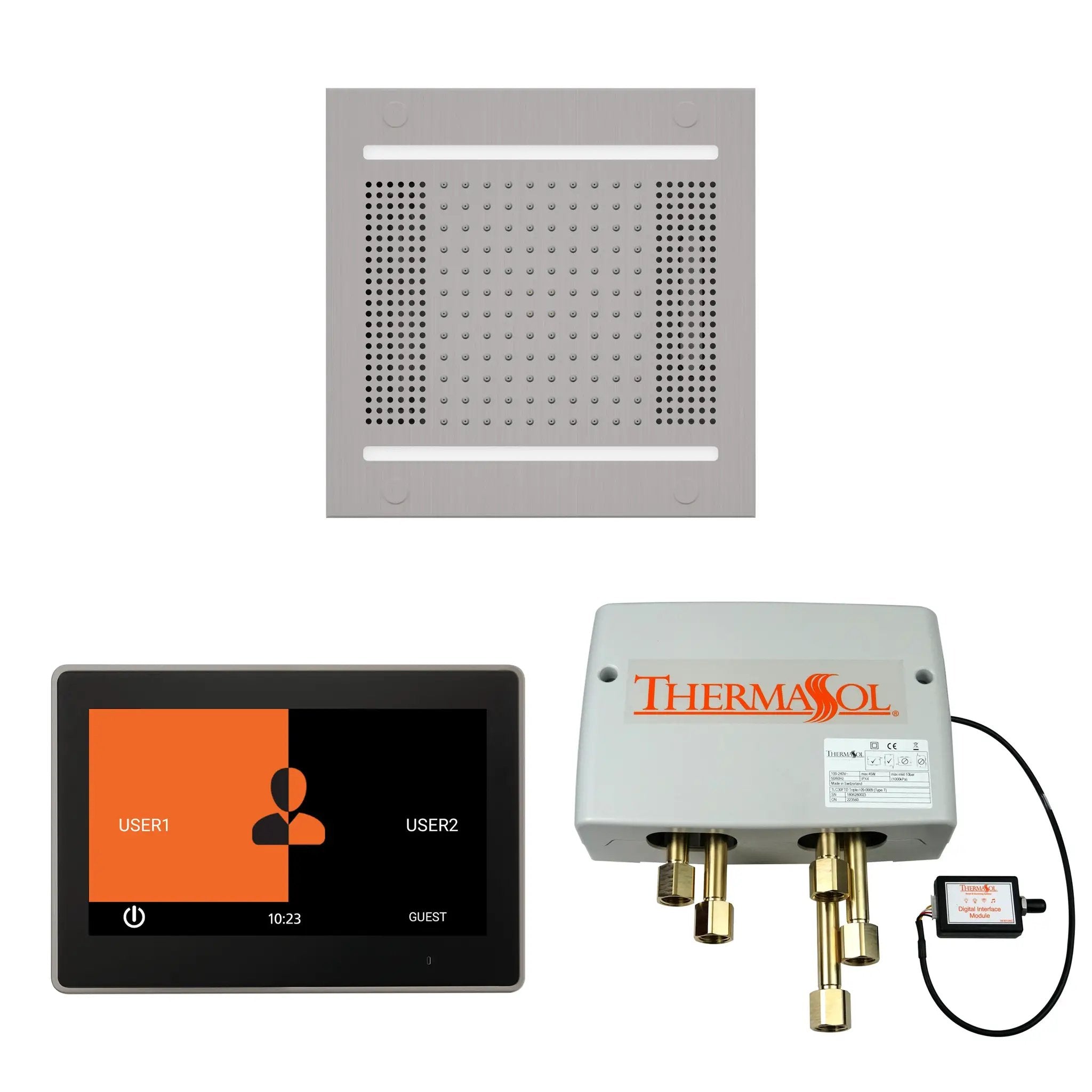 Thermasol The Wellness Hydrovive14 Shower Package with 10" ThermaTouch Square by Thermasol