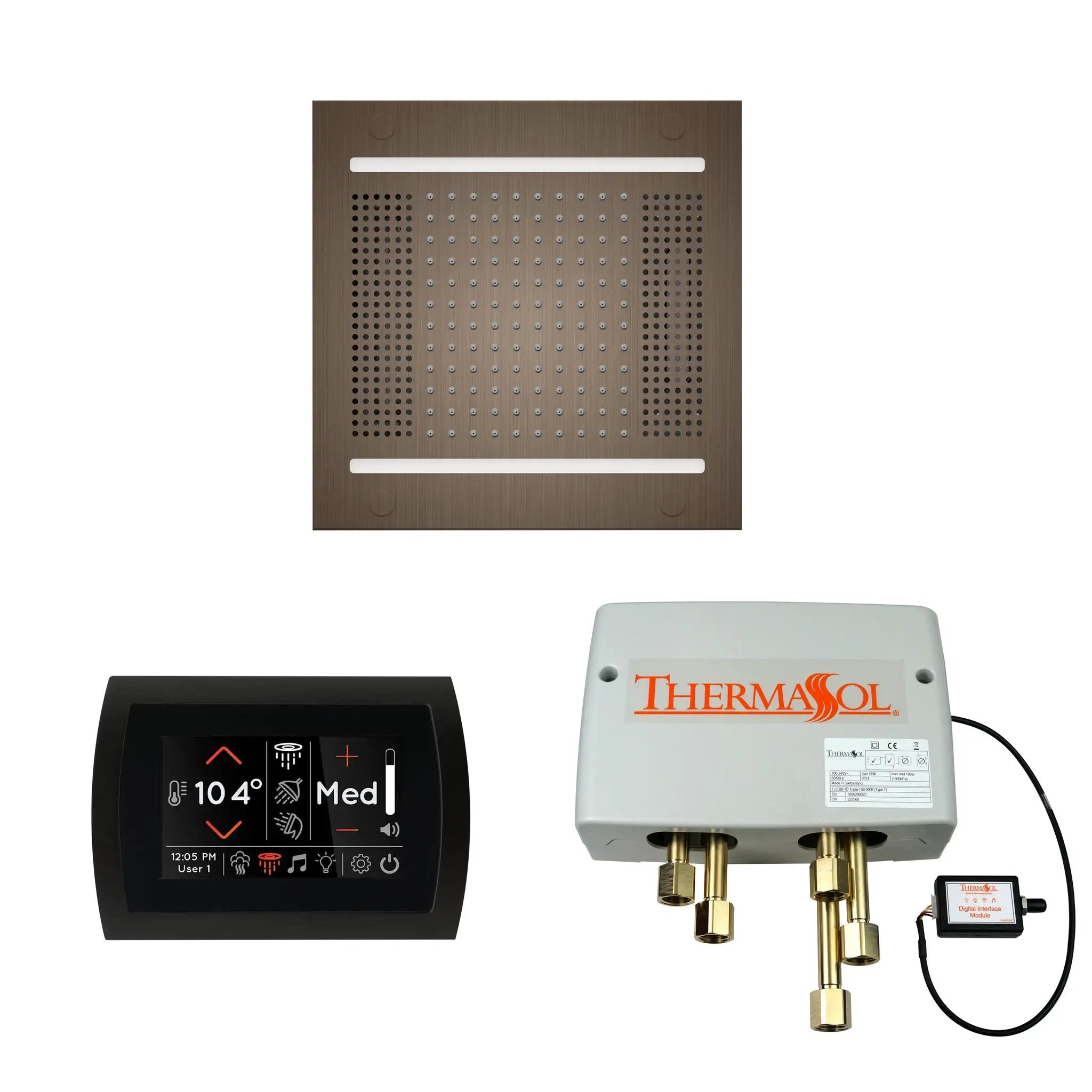 Thermasol The Wellness Hydrovive14 Shower Package with SignaTouch Round by Thermasol