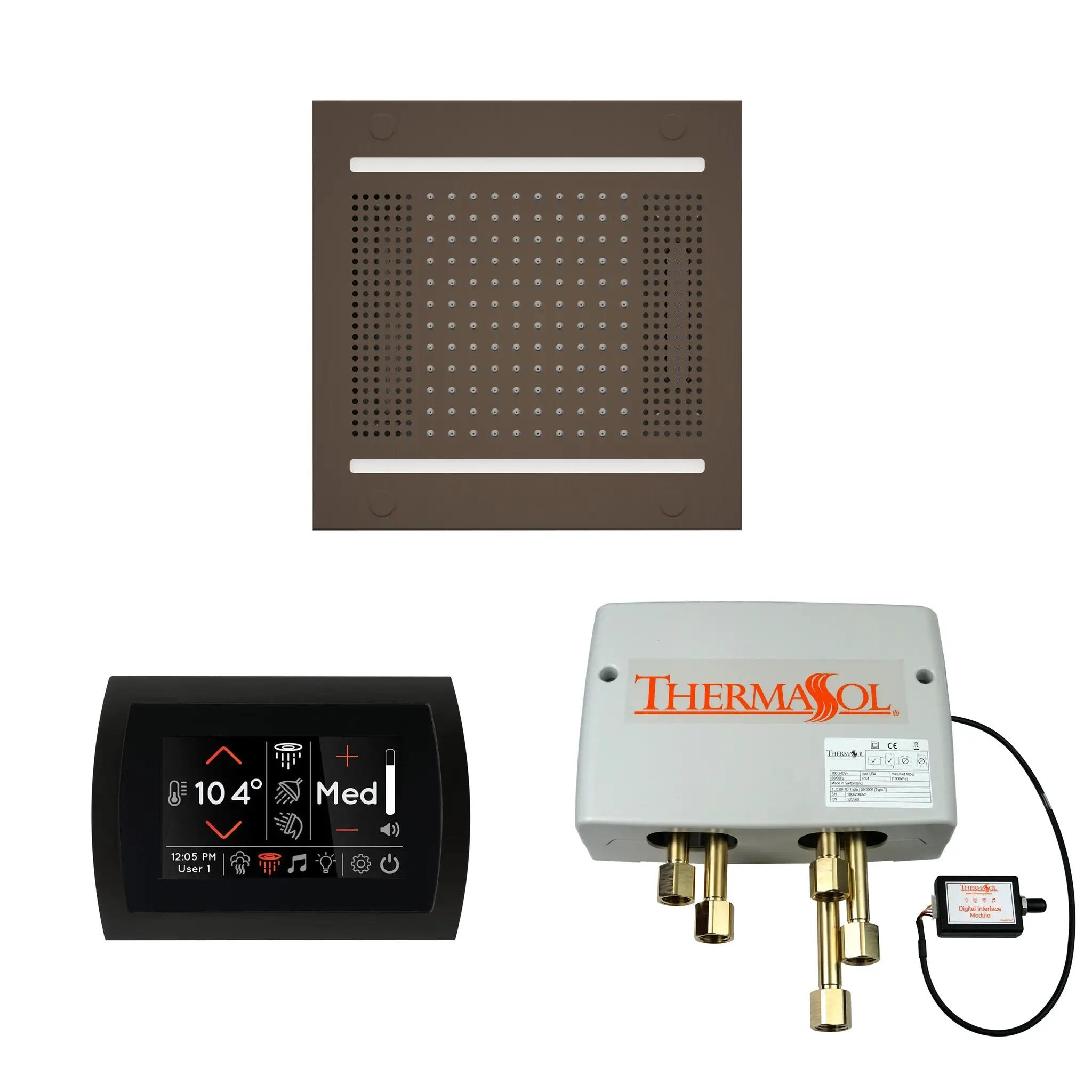 Thermasol The Wellness Hydrovive14 Shower Package with SignaTouch Round by Thermasol