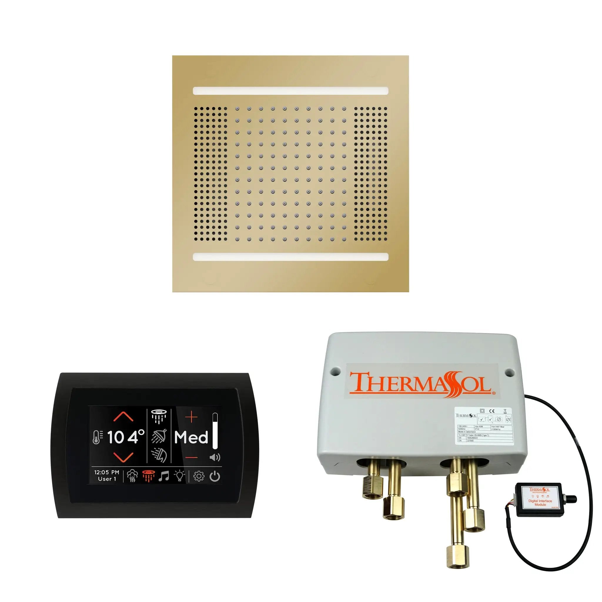 Thermasol The Wellness Hydrovive14 Shower Package with SignaTouch Round by Thermasol