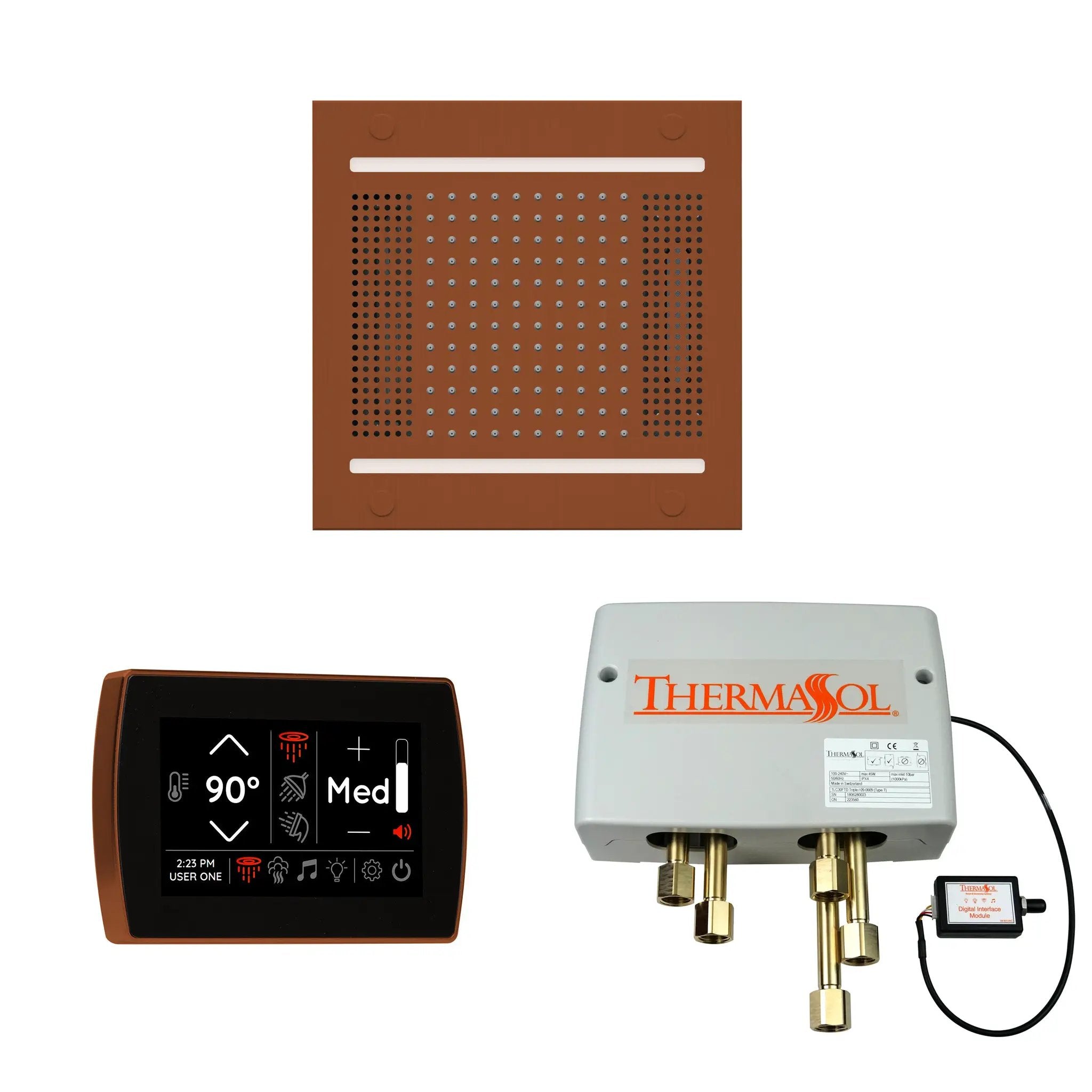 Thermasol The Wellness Hydrovive14 Shower Package with SignaTouch Square by Thermasol