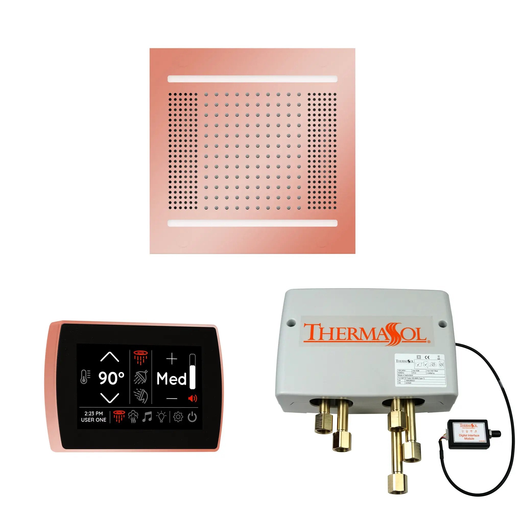 Thermasol The Wellness Hydrovive14 Shower Package with SignaTouch Square by Thermasol