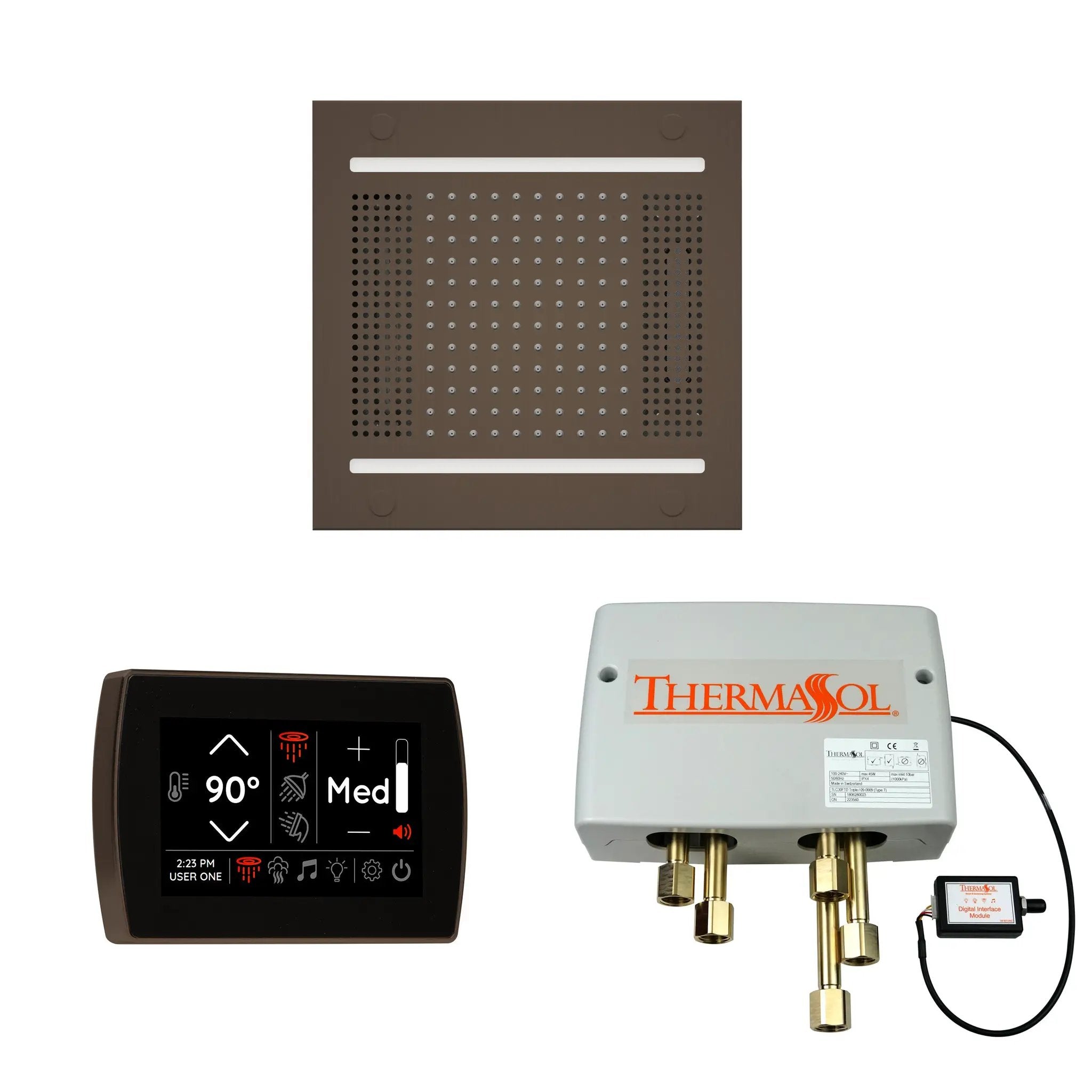 Thermasol The Wellness Hydrovive14 Shower Package with SignaTouch Square by Thermasol