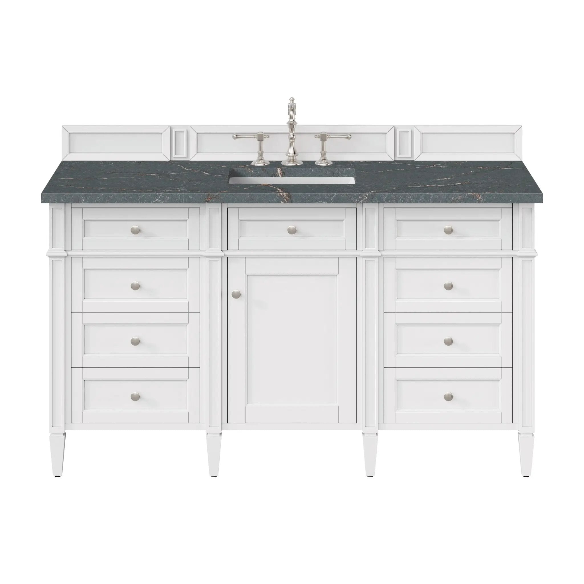 James Martin Brittany 60" Single Vanity Set - Bright White by James Martin Vanities