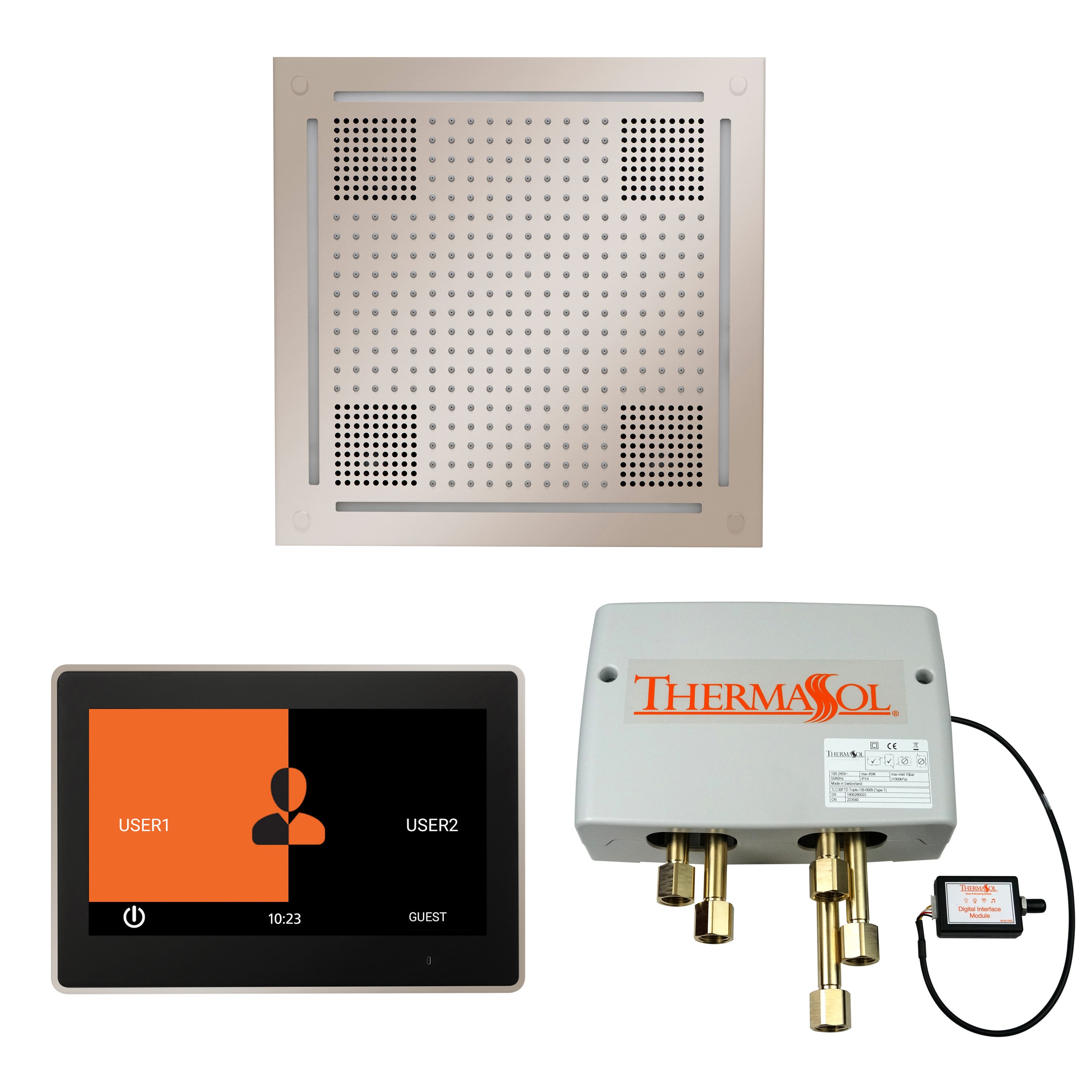Thermasol The Wellness Hydrovive Shower Package with 10" ThermaTouch Square